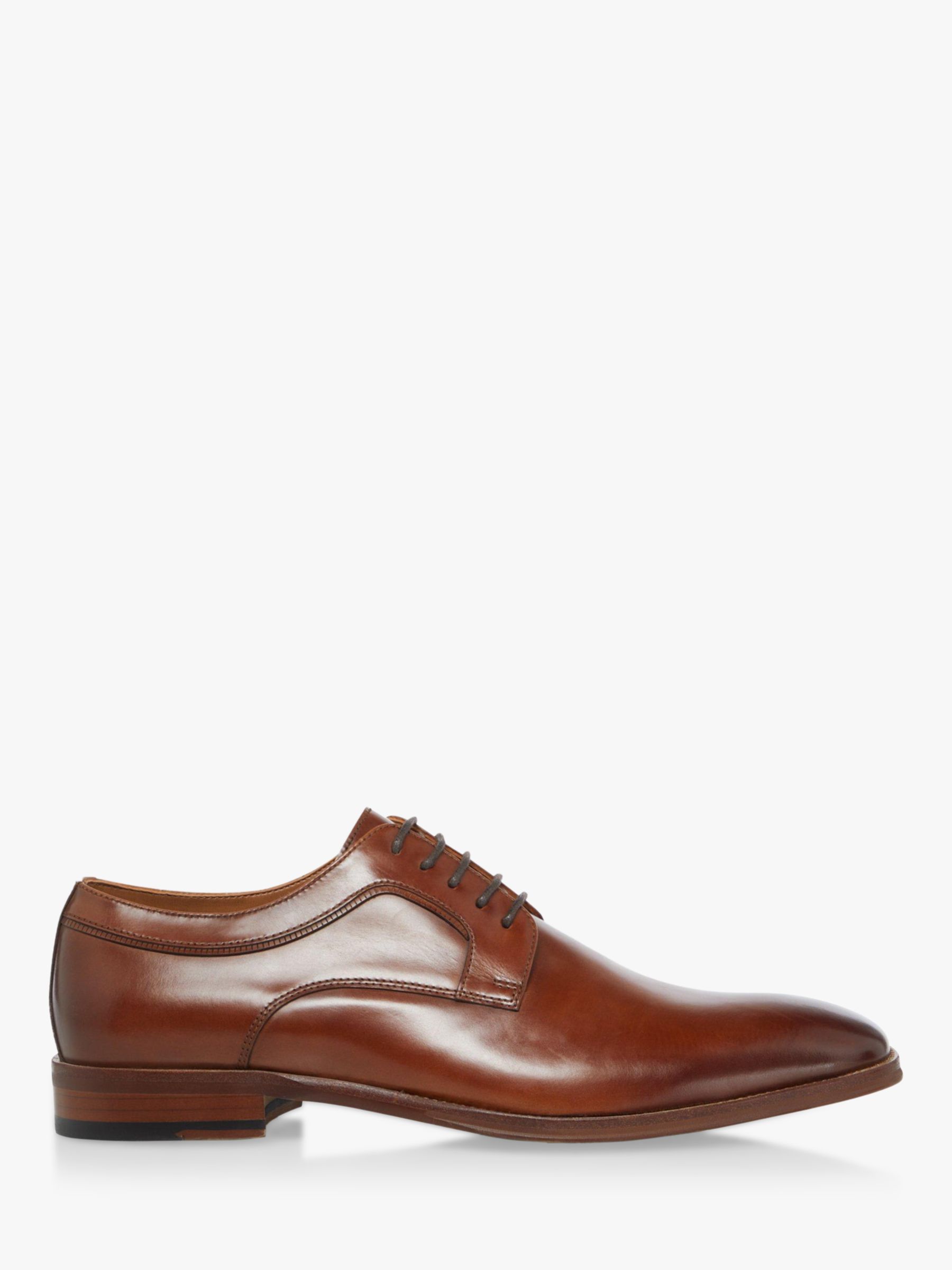 Dune Sparrows Leather Gibson Shoes, Tan at John Lewis & Partners