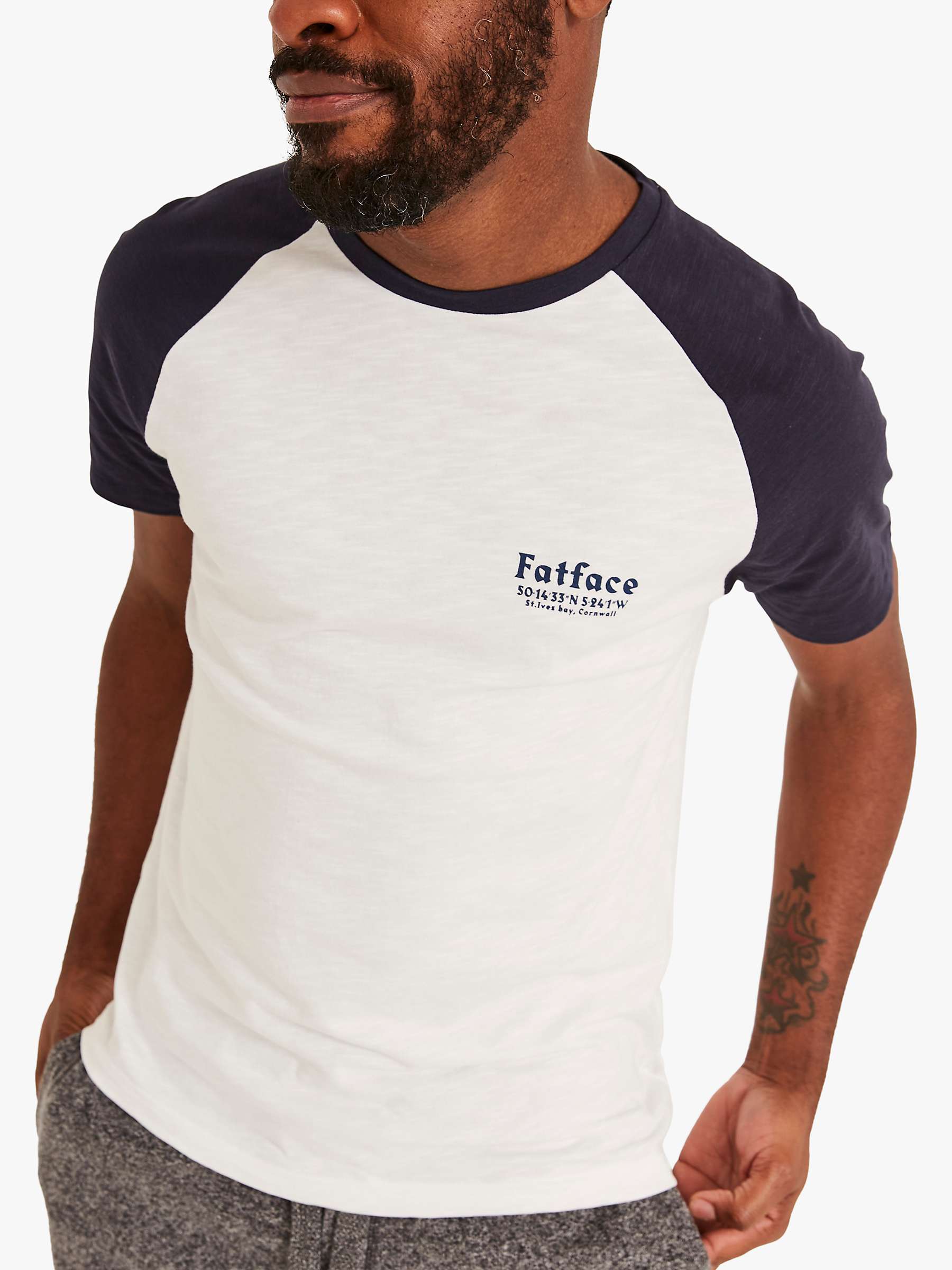 Buy FatFace Lighthouse Graphic Back Tee, Navy Online at johnlewis.com