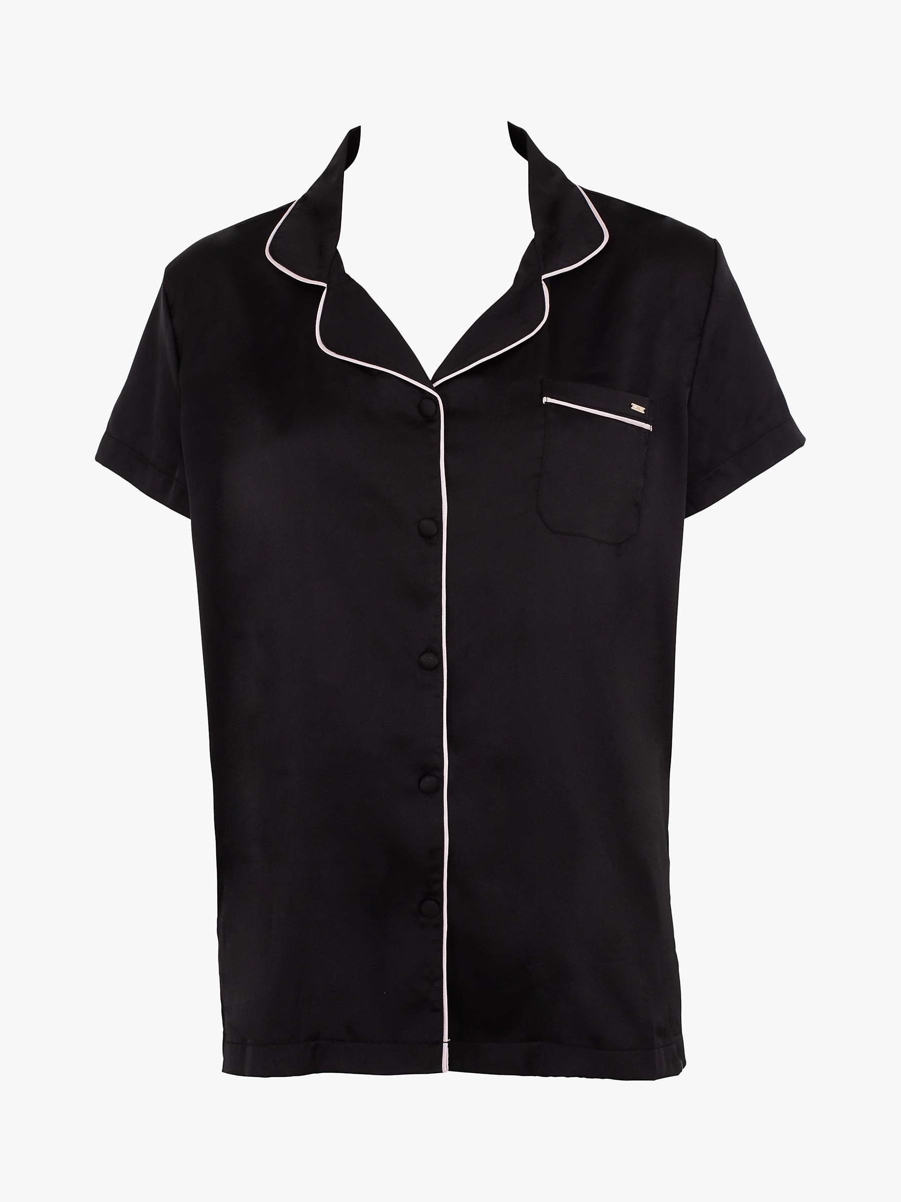 Buy Bluebella Abigail Shirt and Shorts Pyjama Set, Black Online at johnlewis.com