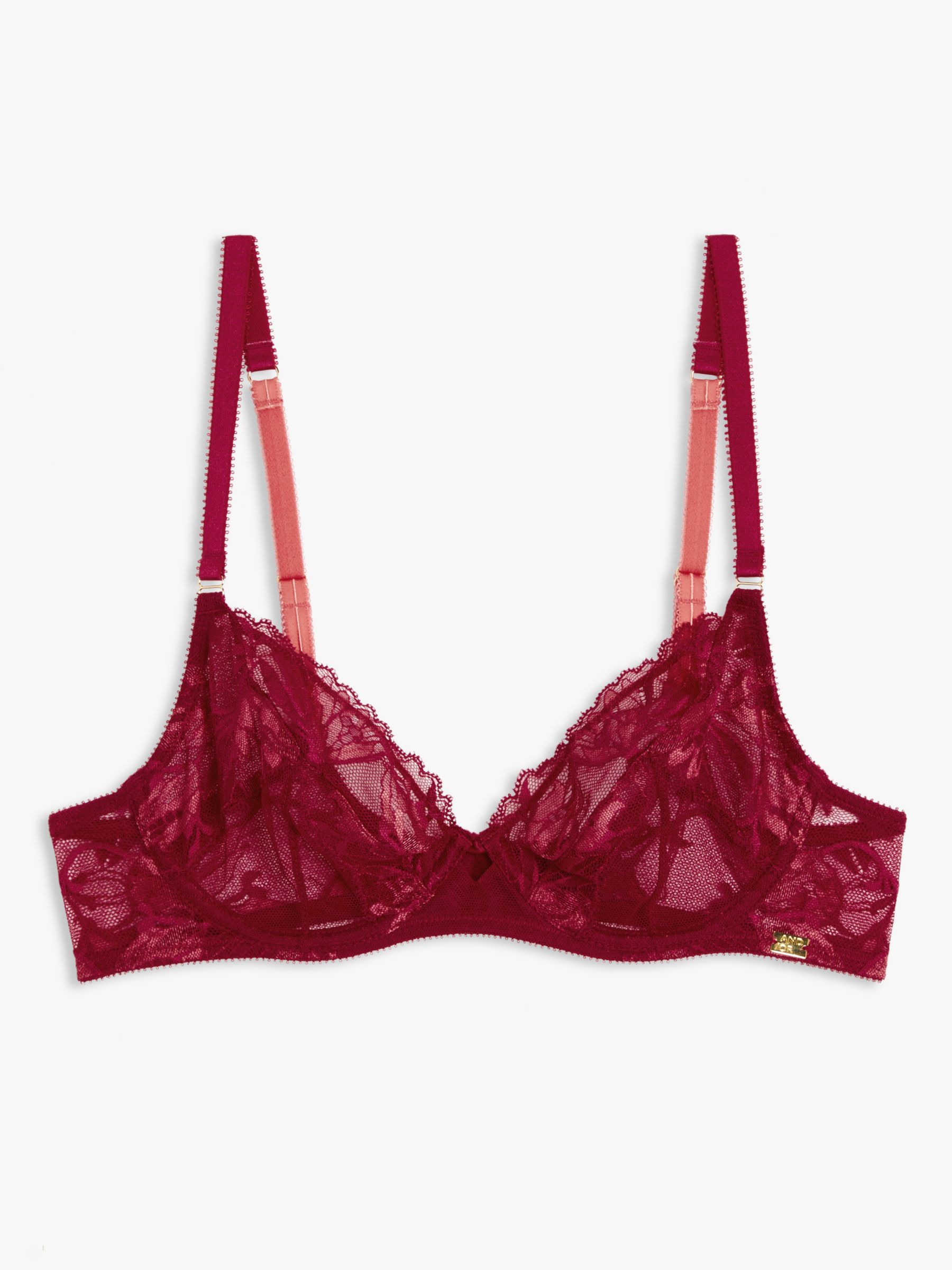AND/OR Cecile Plunge Bra, Rococco Red