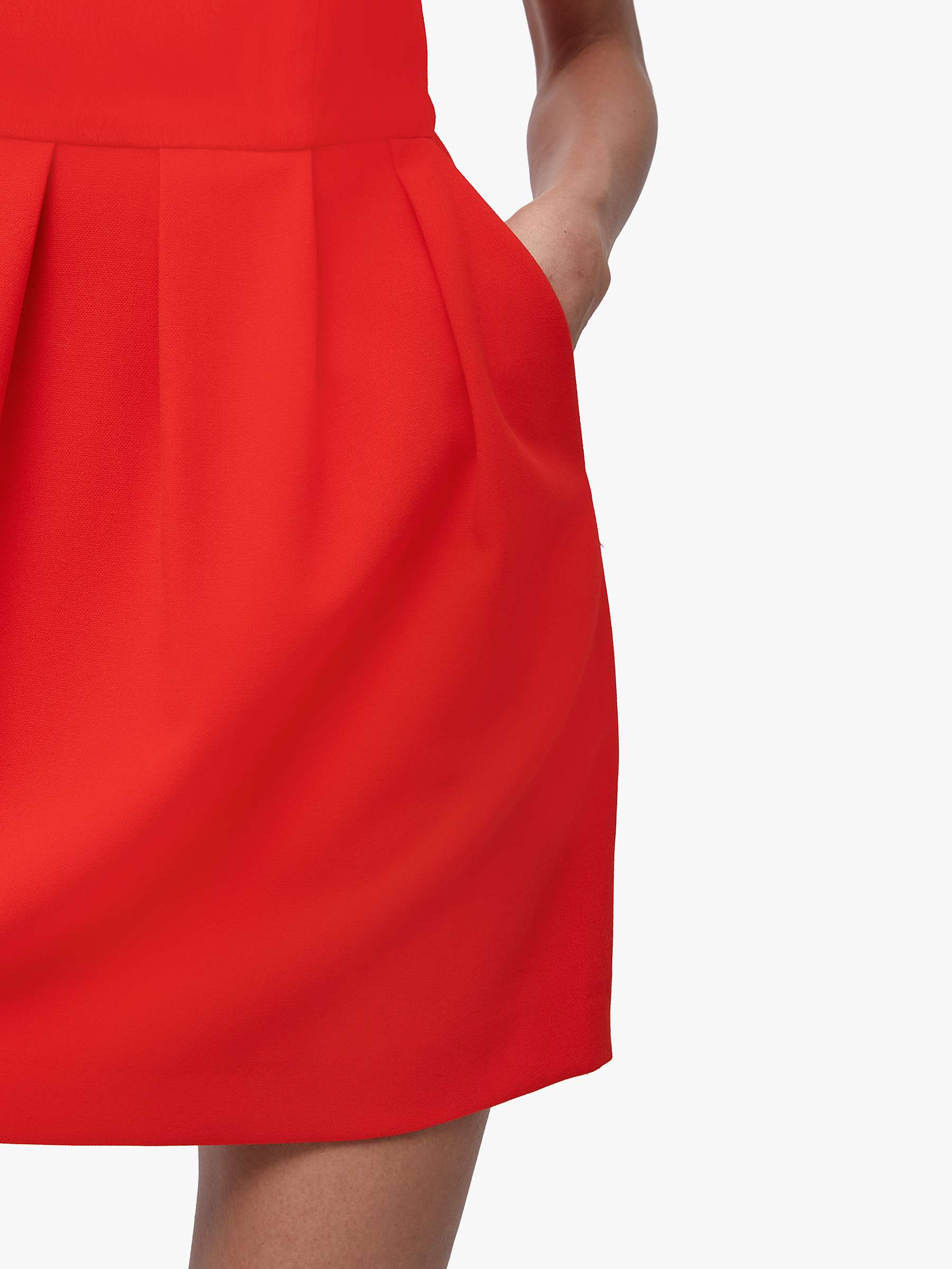 Buy French Connection Ito Mix Mini Dress, Fiery Red Online at johnlewis.com
