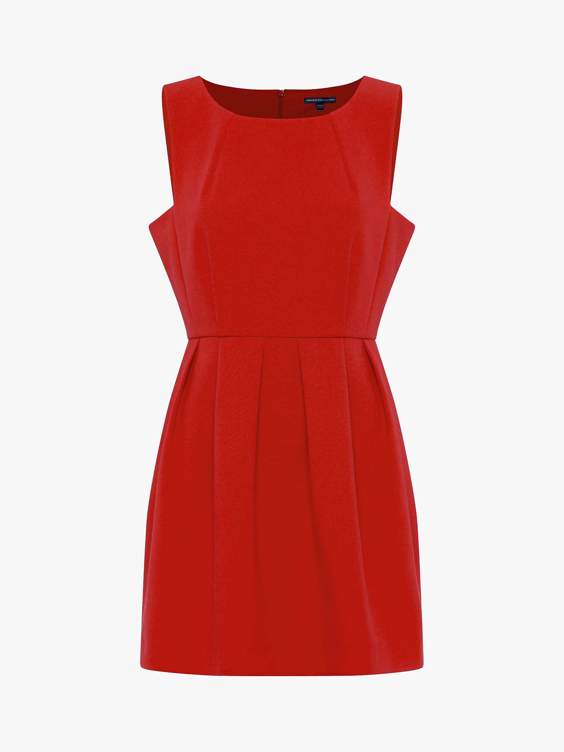 Buy French Connection Ito Mix Mini Dress, Fiery Red Online at johnlewis.com