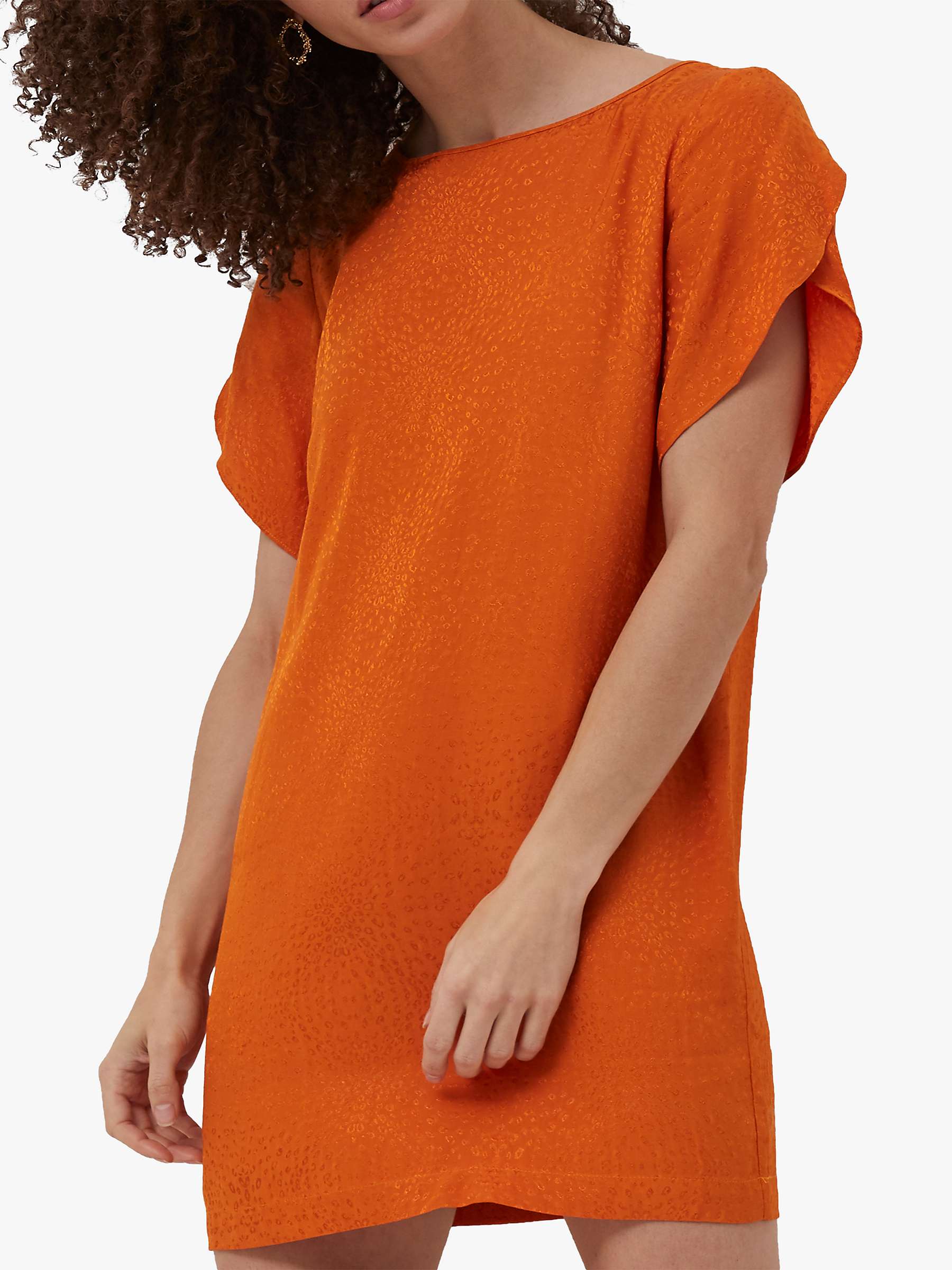 Buy French Connection Dua Drape Tunic Dress, Copper Sunset Online at johnlewis.com