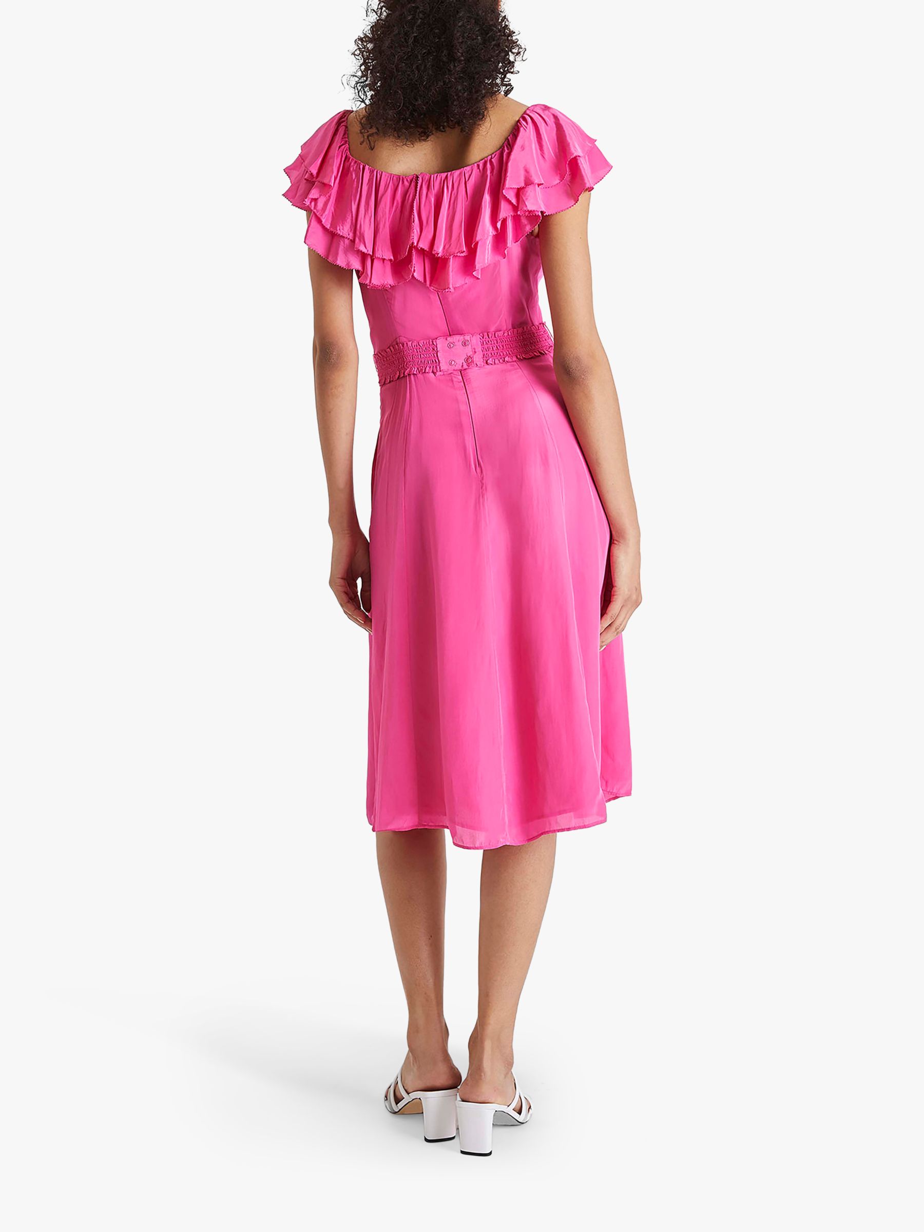 Buy French Connection Almedina Frill Drape Dress Online at johnlewis.com