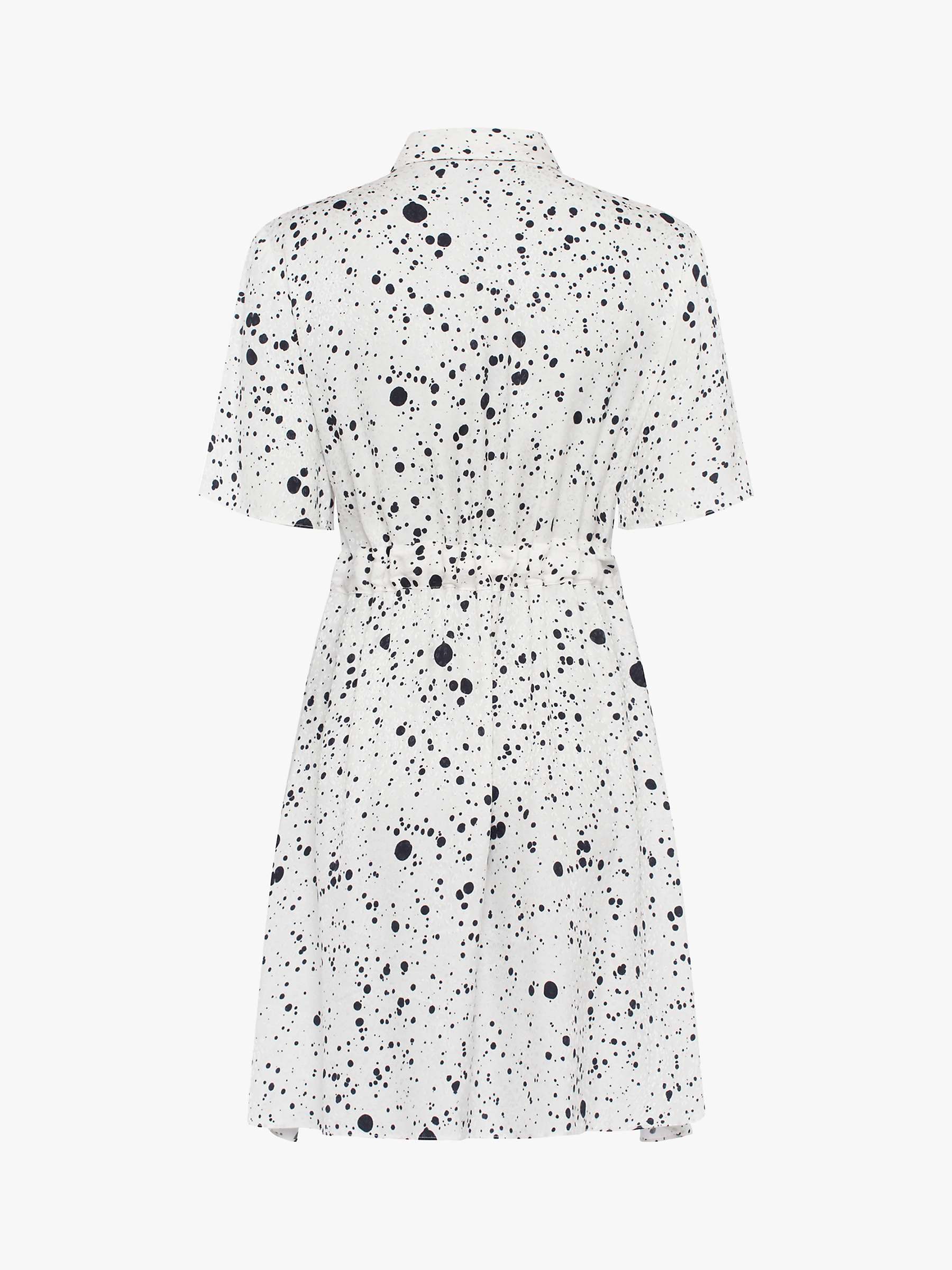 Buy French Connection Droplet Abstract Print Shirt Dress, Summer White/Black Online at johnlewis.com