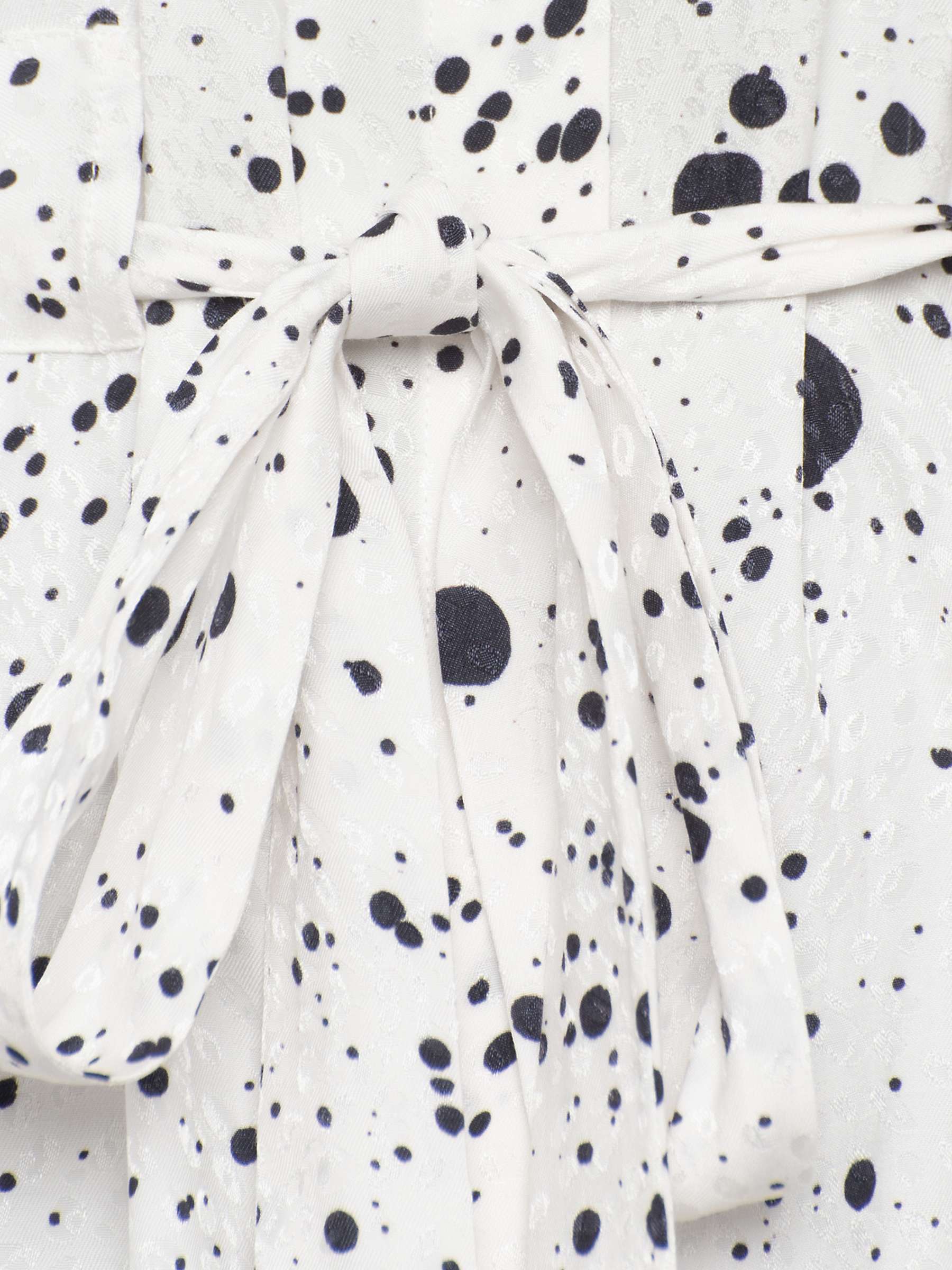 Buy French Connection Droplet Abstract Print Shirt Dress, Summer White/Black Online at johnlewis.com