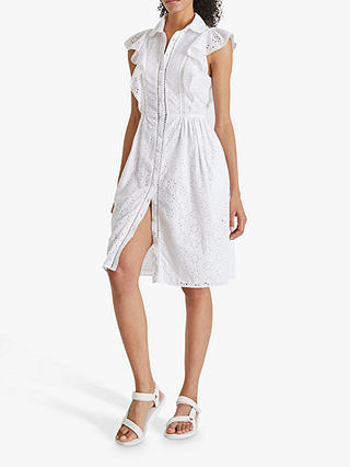 French Connection Duna Lawn Dress, Summer White