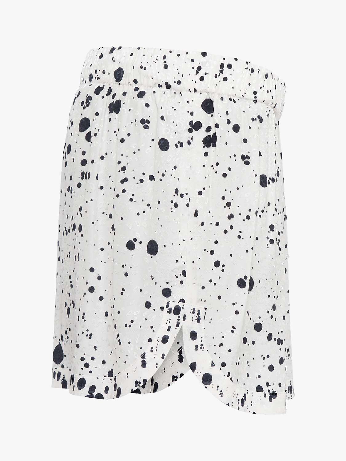 Buy French Connection Droplet Drape Shorts, Summer White/Black Online at johnlewis.com