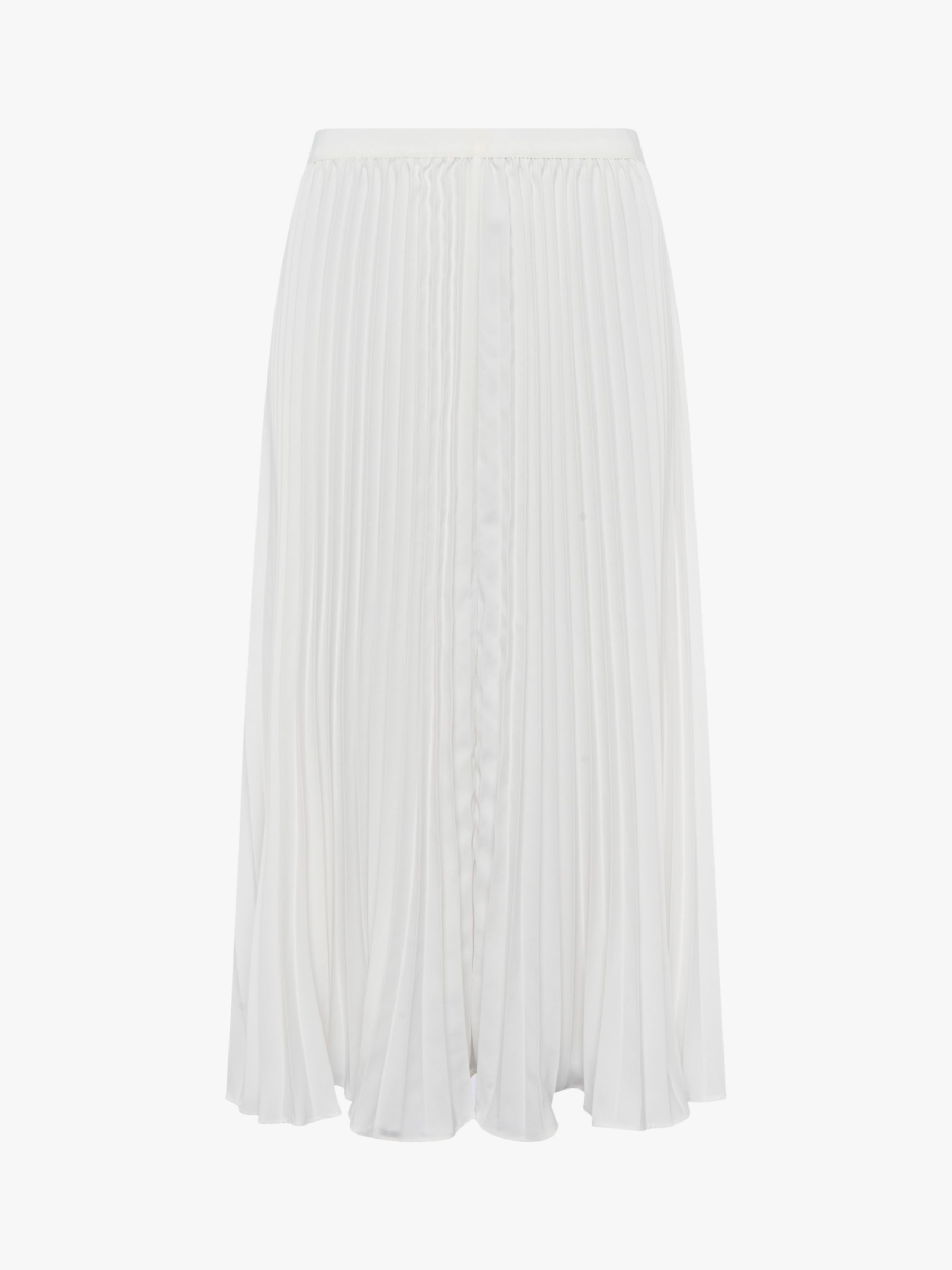 French Connection Crepe Pleated Midi Skirt, Summer White