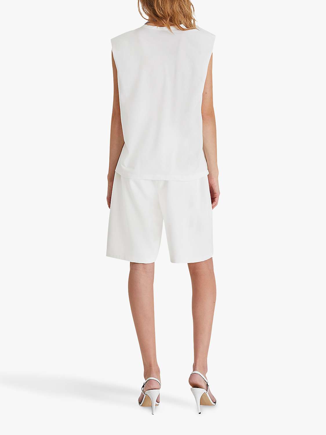 Buy French Connection Shoulder Pad Crepe Tank Top Online at johnlewis.com