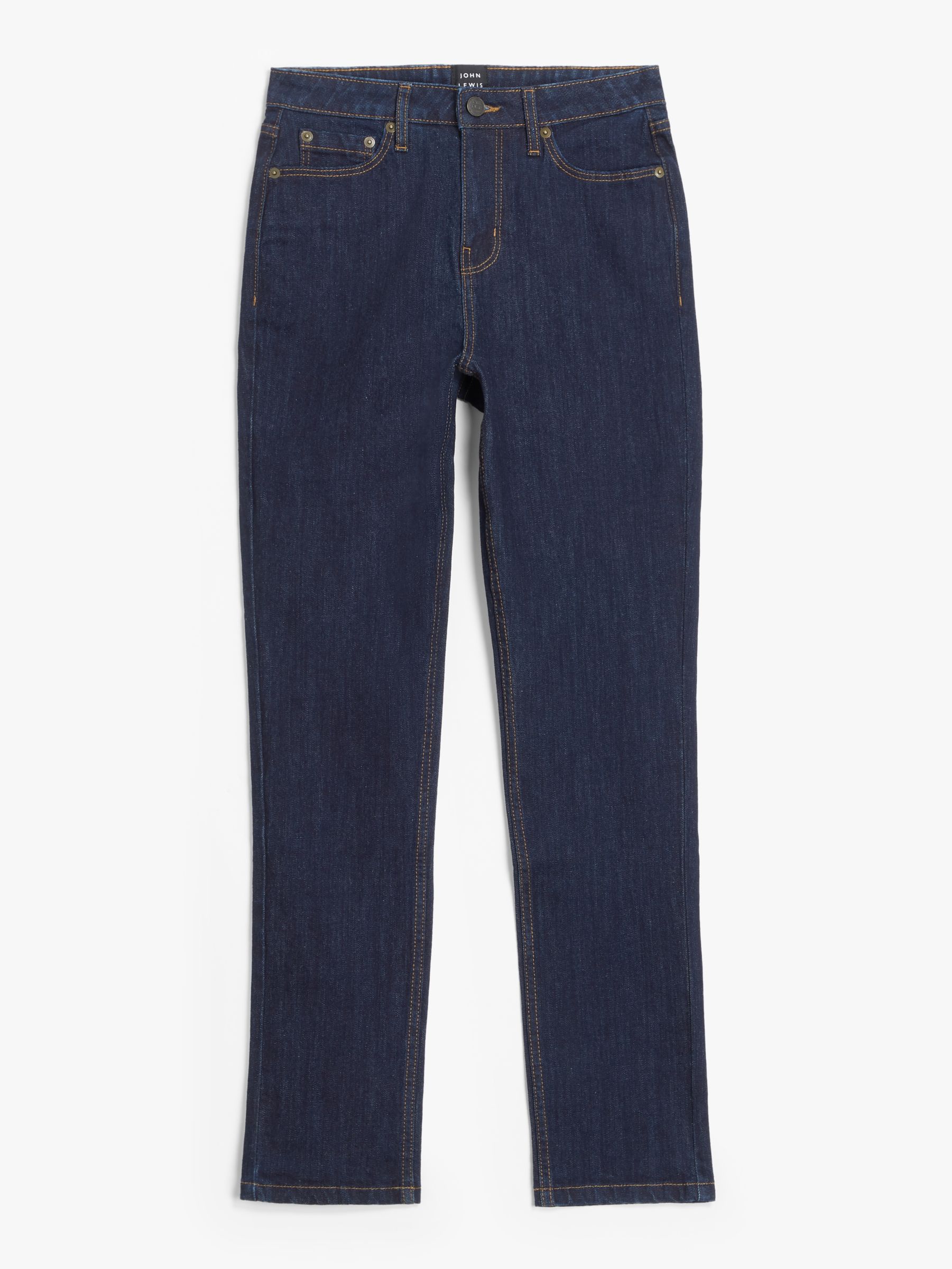 John Lewis Basic Easy Fit Jeans, Indigo at John Lewis & Partners