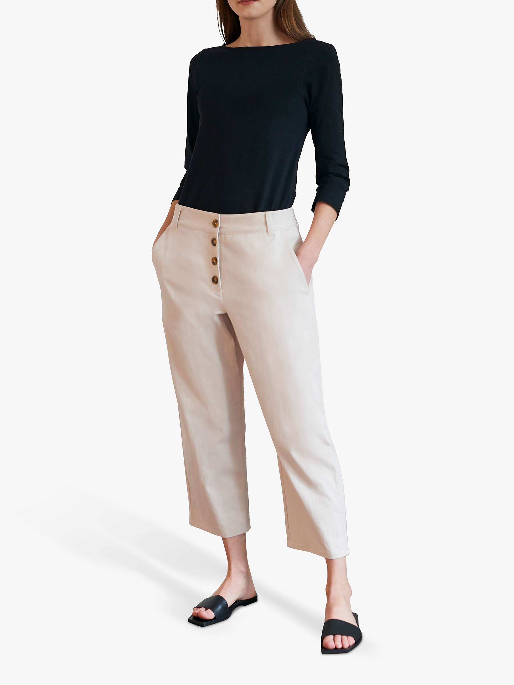 Buy Great Plains Organic Cotton 3/4 Sleeve Top Online at johnlewis.com
