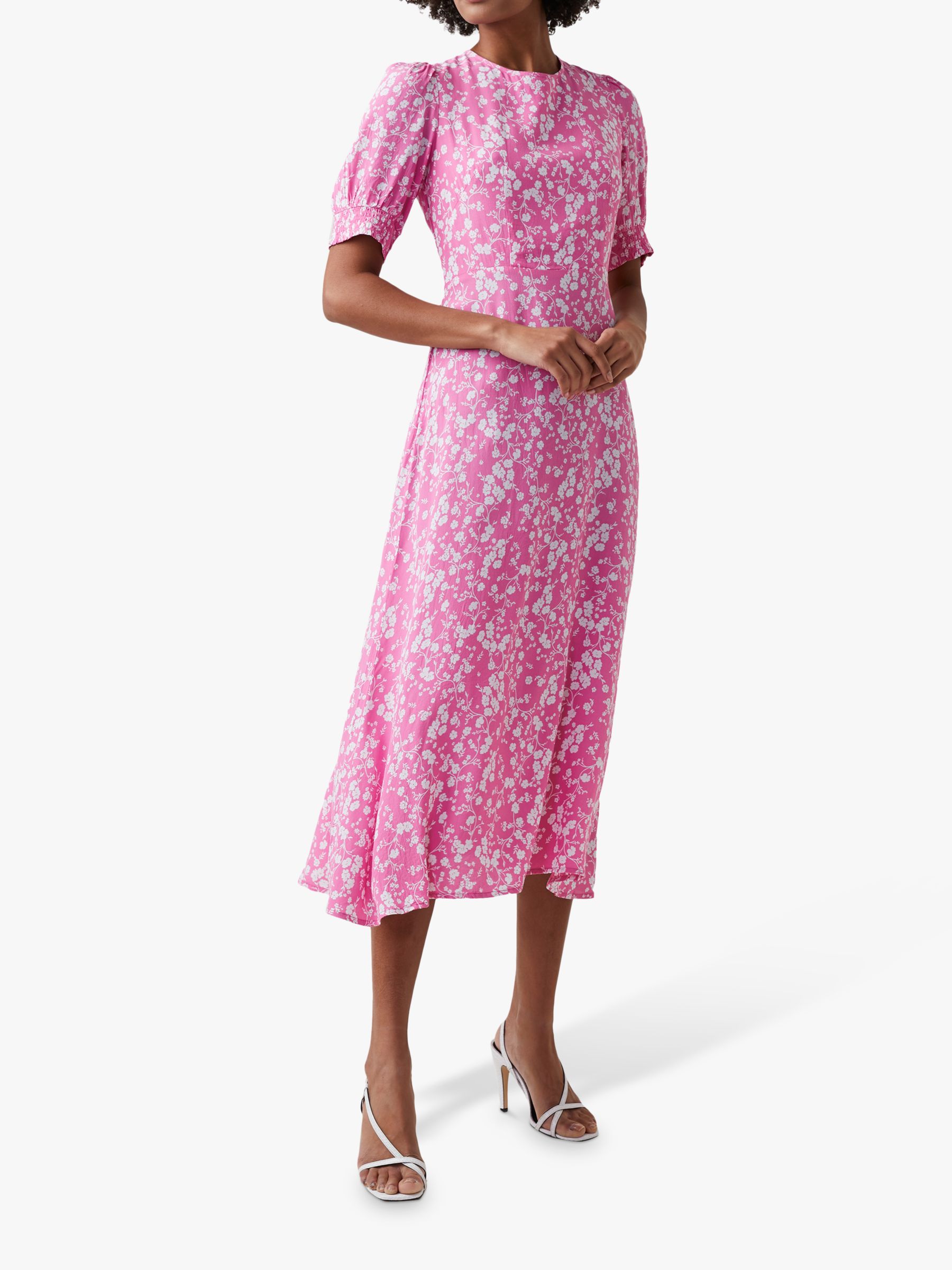 Great Plains Ditsy Floral Dress, Pop Pink at John Lewis & Partners