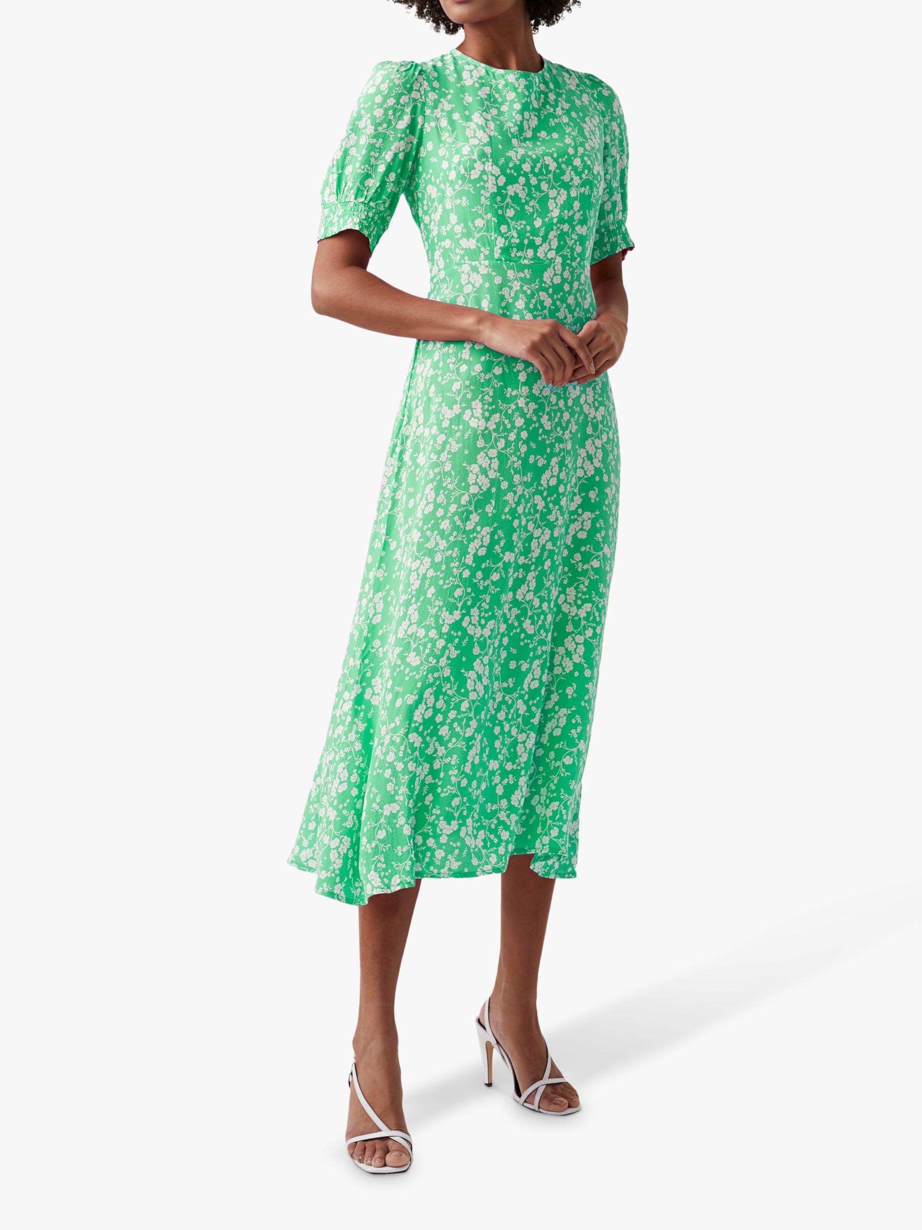 Great Plains Ditsy Floral Dress, Fresh Green at John Lewis & Partners
