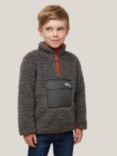 John Lewis & Partners Kids' Half Zip Fleece Jumper, Grey