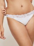 John Lewis ANYDAY Lace Trim Thongs, Pack of 3
