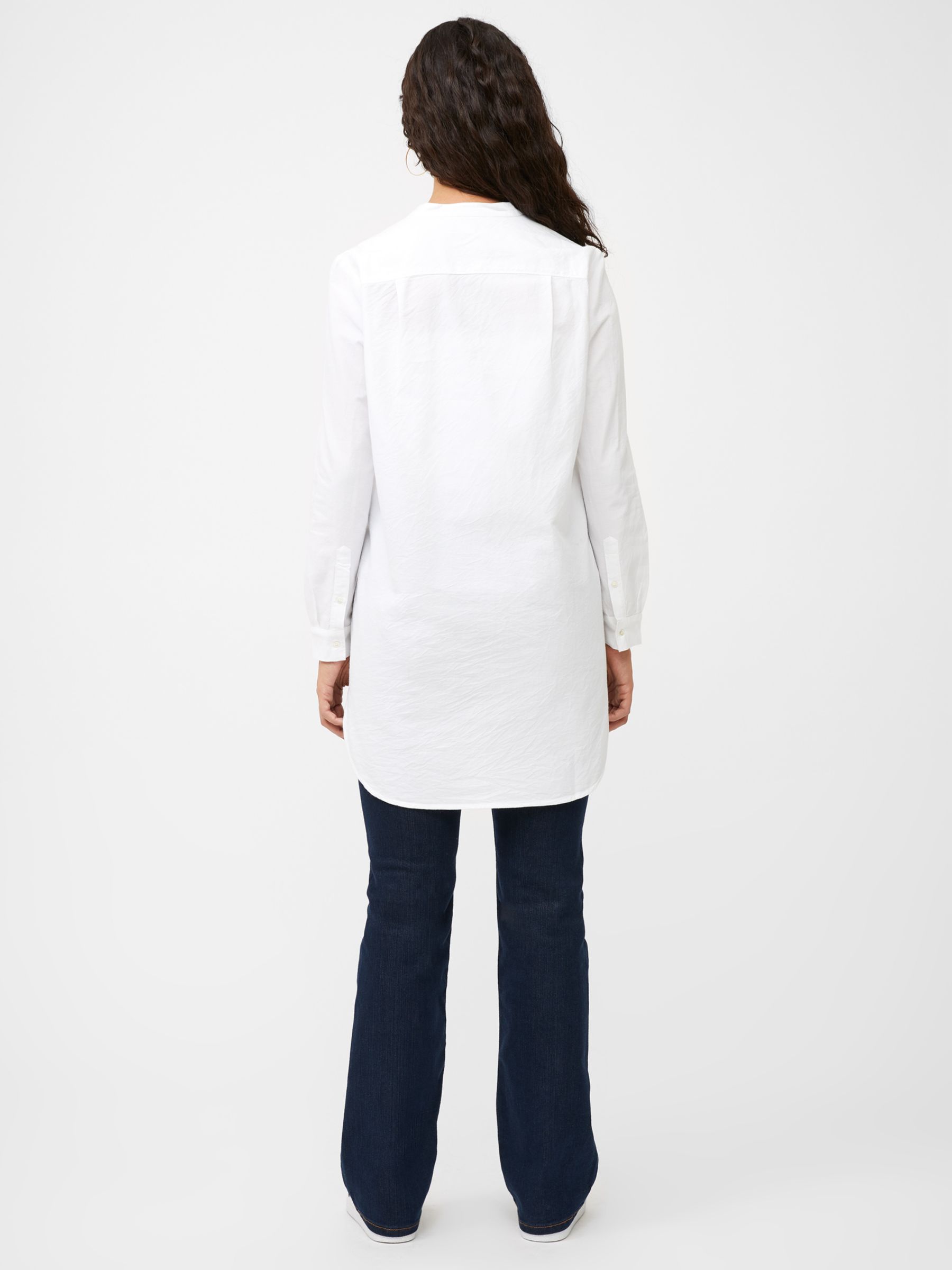 Great Plains Core Oxford Longline Cotton Shirt, White at John Lewis &  Partners