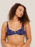 AND/OR Aliyah Non Padded Lace Demi Bra, Blue