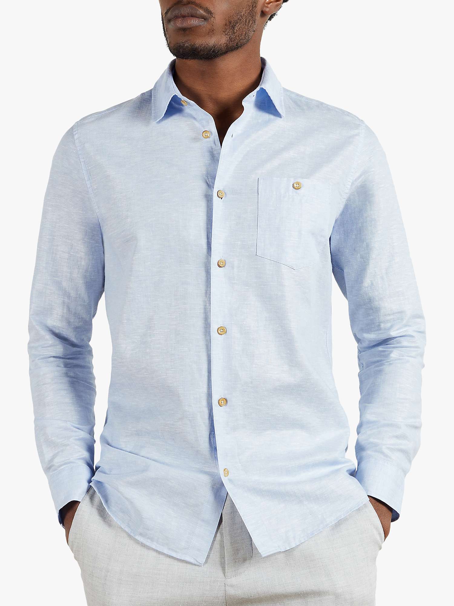 Buy Ted Baker Sauss Long Sleeve Linen Shirt Online at johnlewis.com
