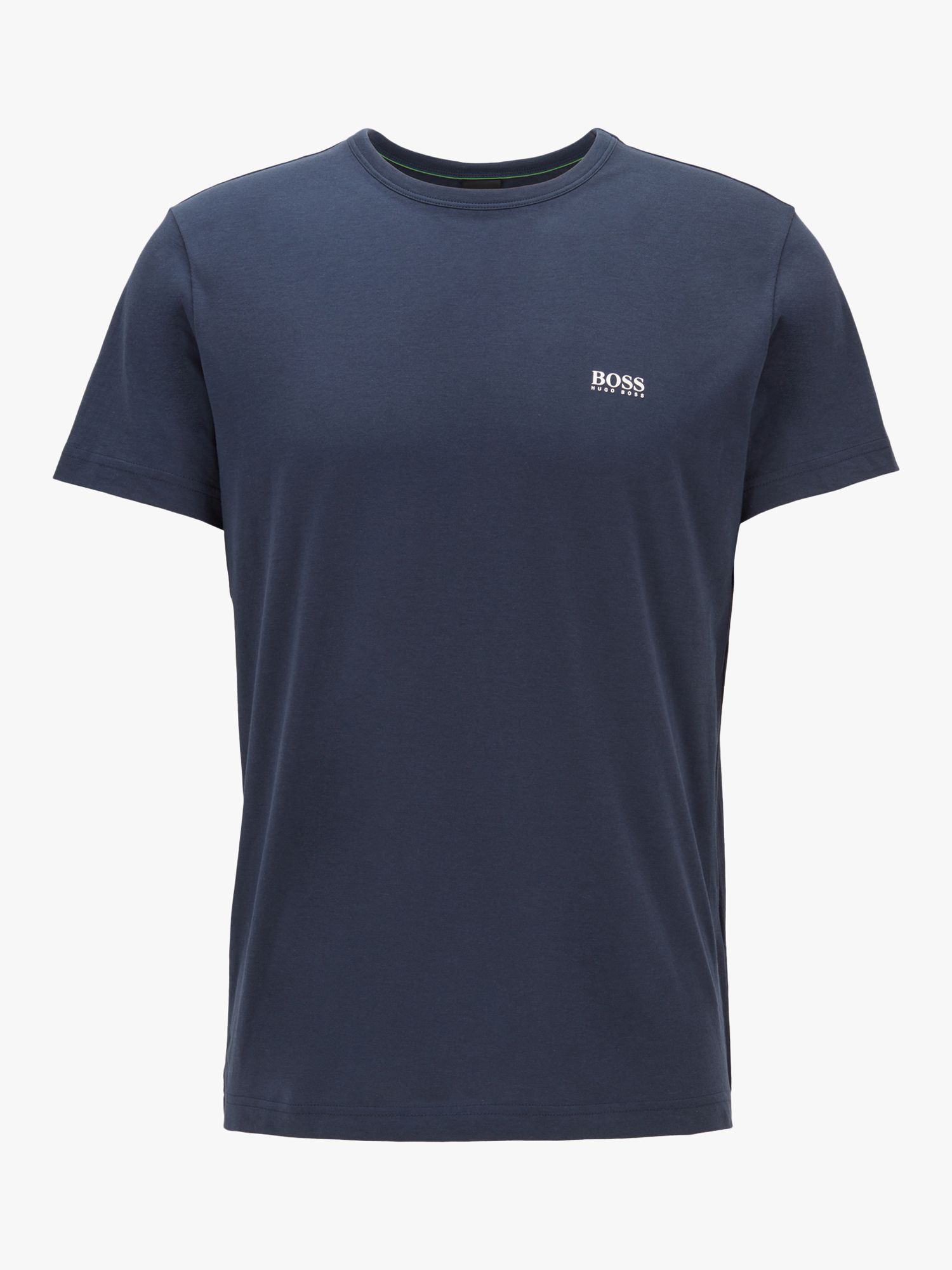 BOSS Short Sleeve Logo T-Shirt, Navy at John Lewis & Partners