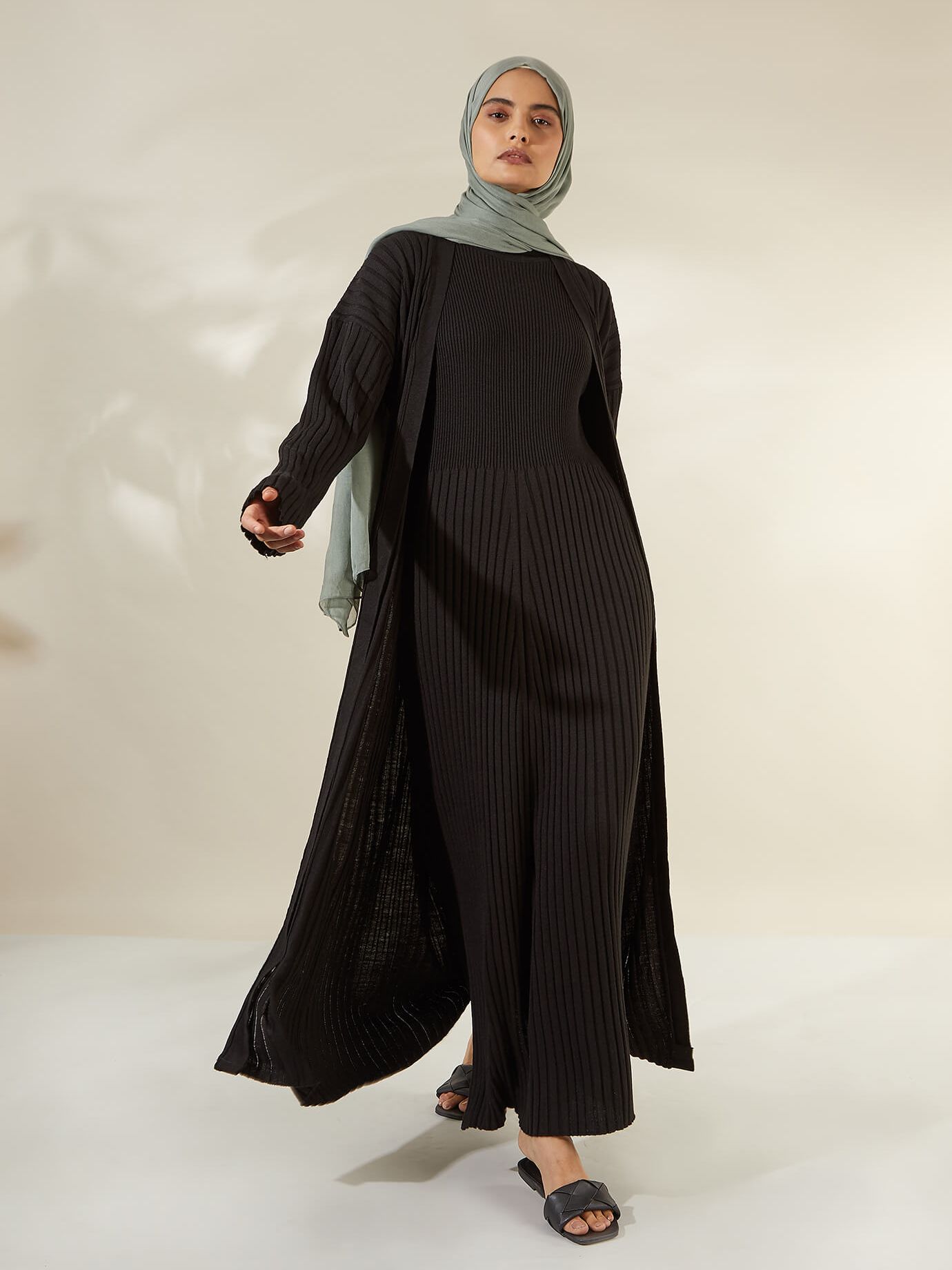 Aab Ribbed Knit Tunic Dress