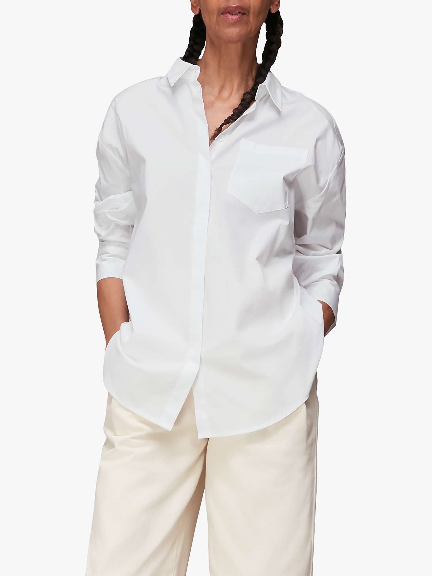 Buy Whistles Oversized Cotton Shirt Online at johnlewis.com
