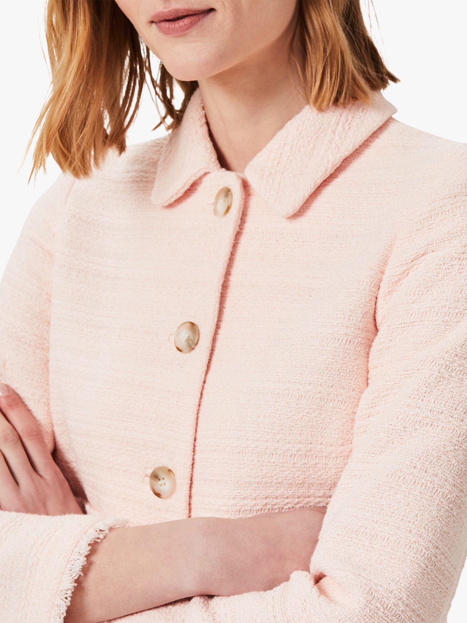 Hobbs Felicity Jacket, Pale Pink at John Lewis & Partners