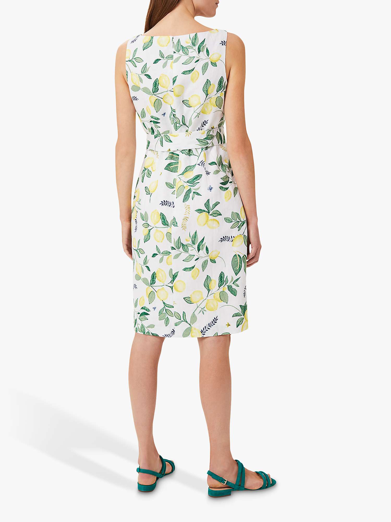 Buy Hobbs Jaci Floral Knee Length Dress, White/Multi Online at johnlewis.com