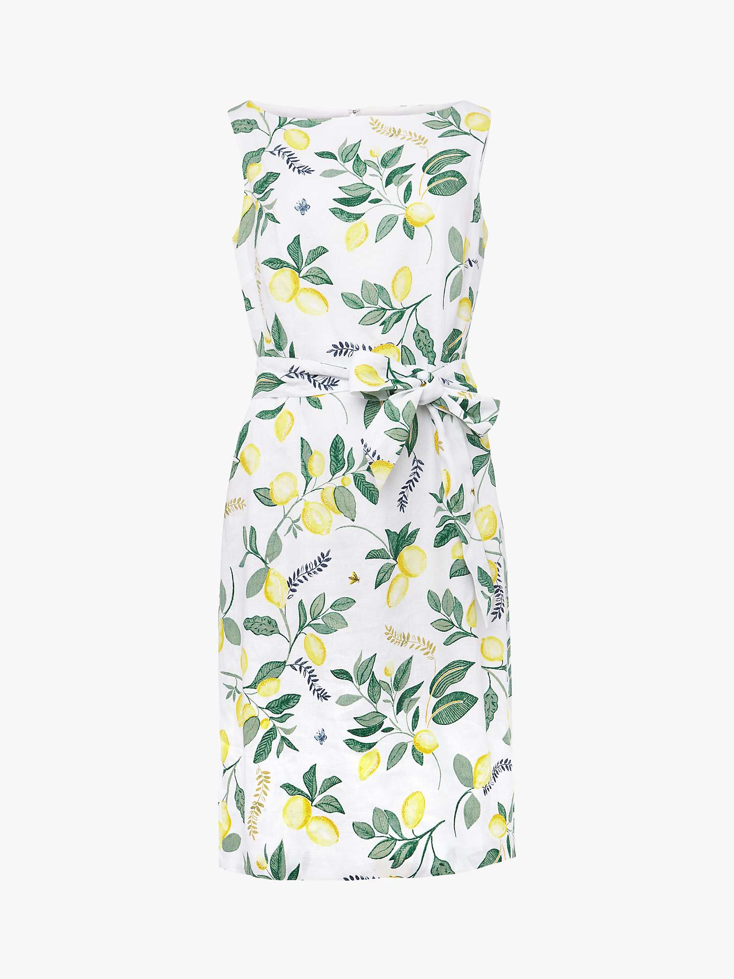 Buy Hobbs Jaci Floral Knee Length Dress, White/Multi Online at johnlewis.com