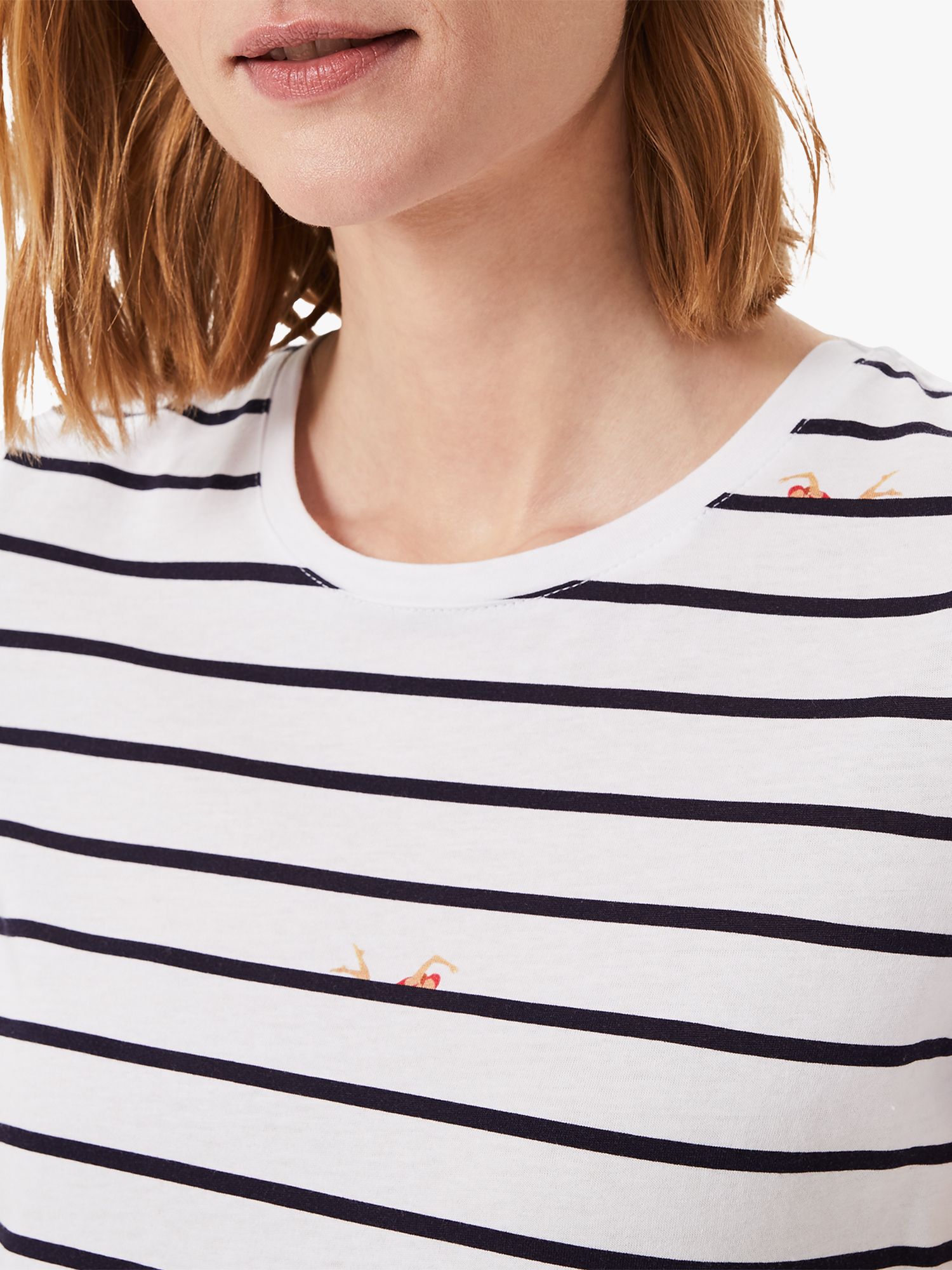 Hobbs Pixie Stripe T-Shirt, White/Multi at John Lewis & Partners