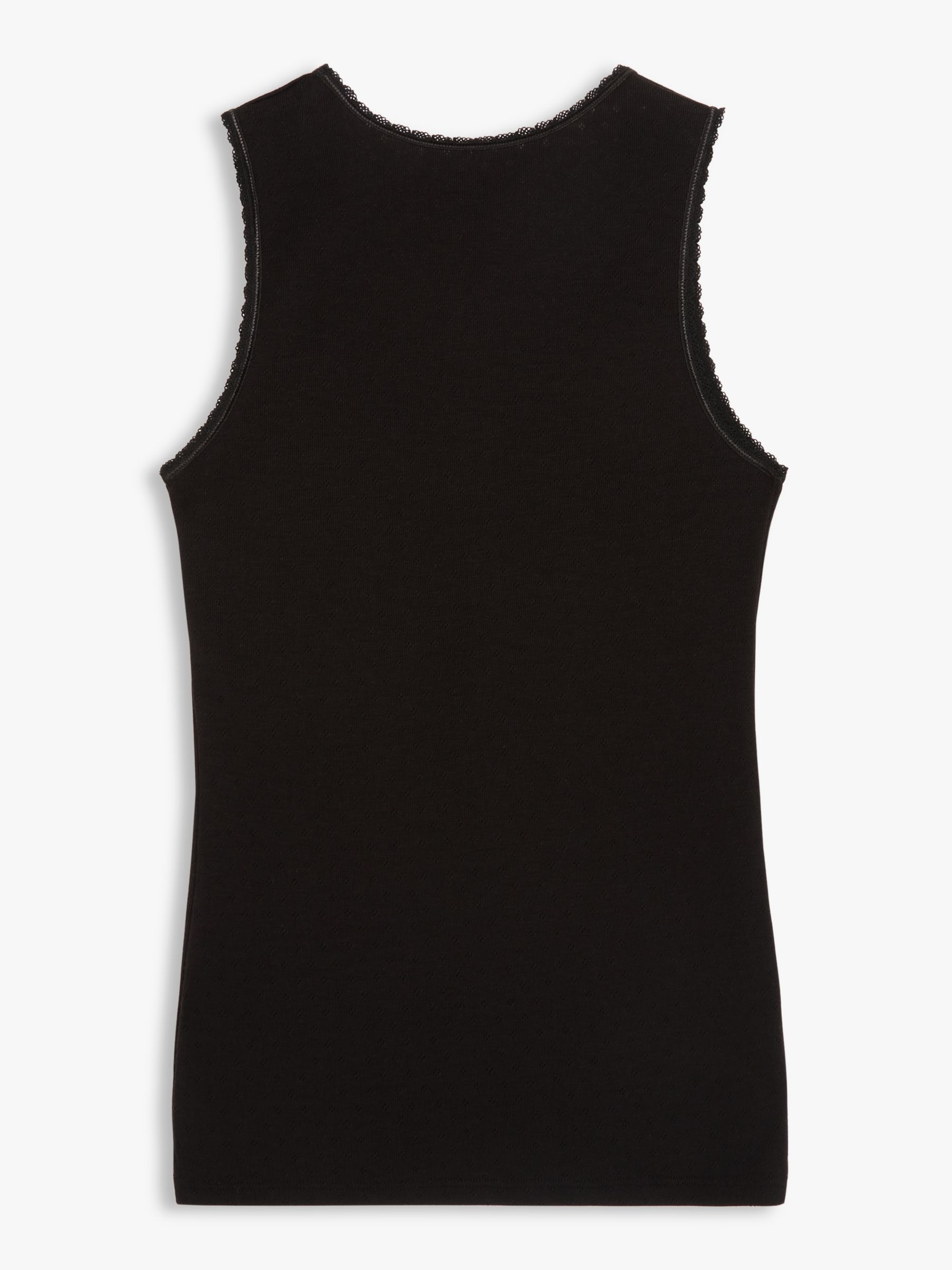 John Lewis Ribbed Long Sleeve Silk Thermal Vest, Black at John Lewis &  Partners