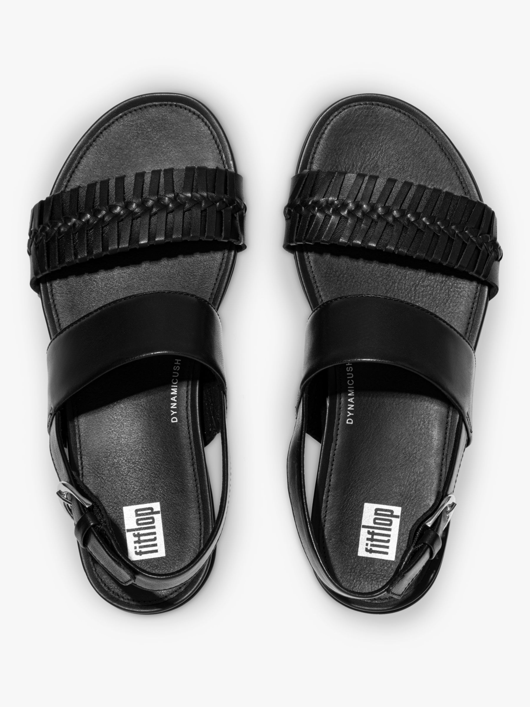 FitFlop Graccie Weave Strappy Sandals, Black at John Lewis & Partners