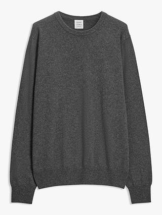 John Lewis Made in Italy Cashmere Crew Neck Jumper, Charcoal