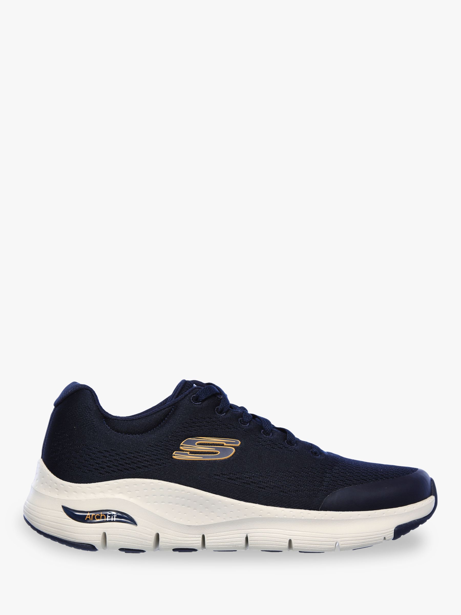 Skechers Arch Fit Trainers, Navy at John Lewis & Partners
