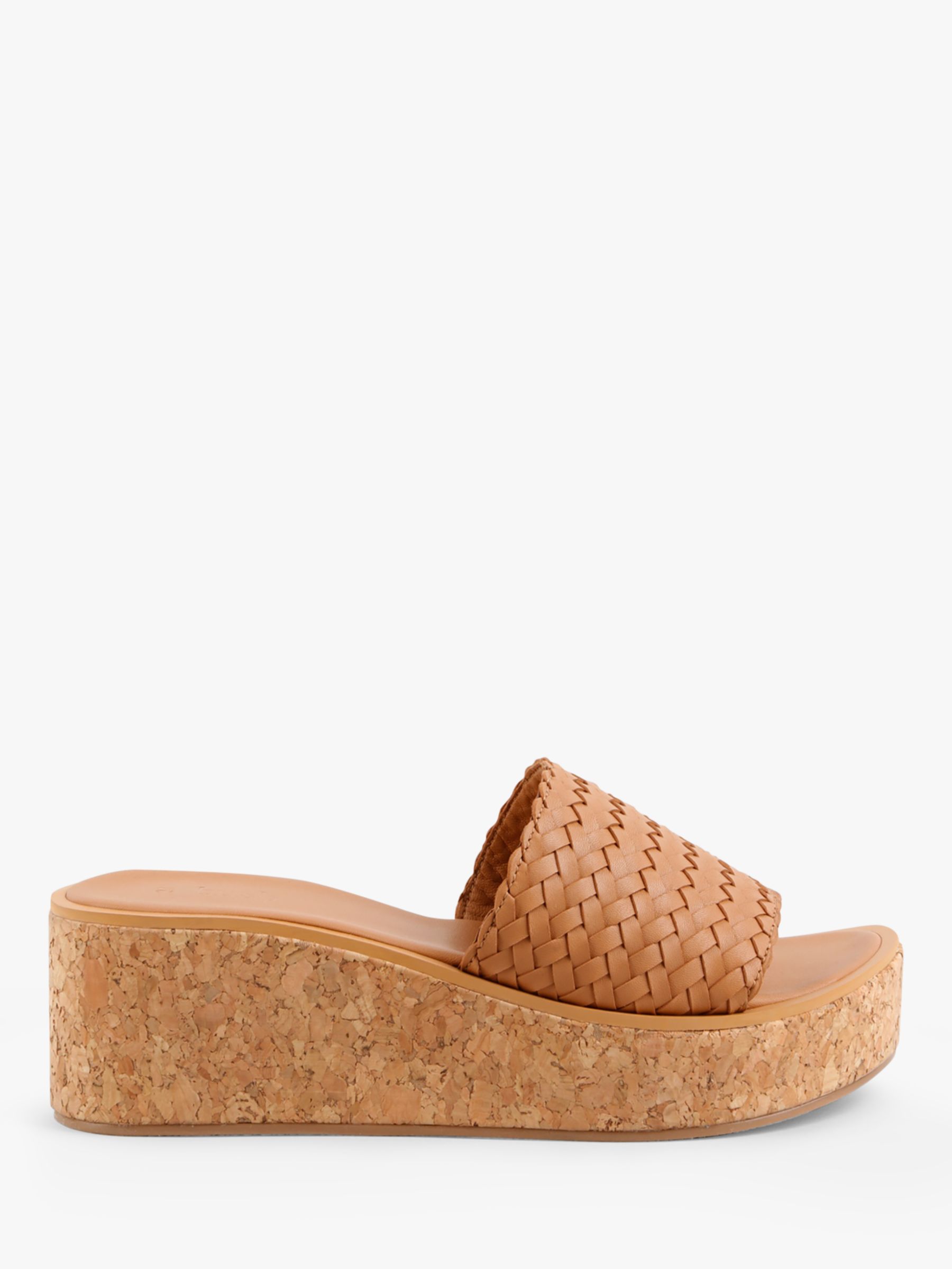 hush Capri Cork Sliders, Tan