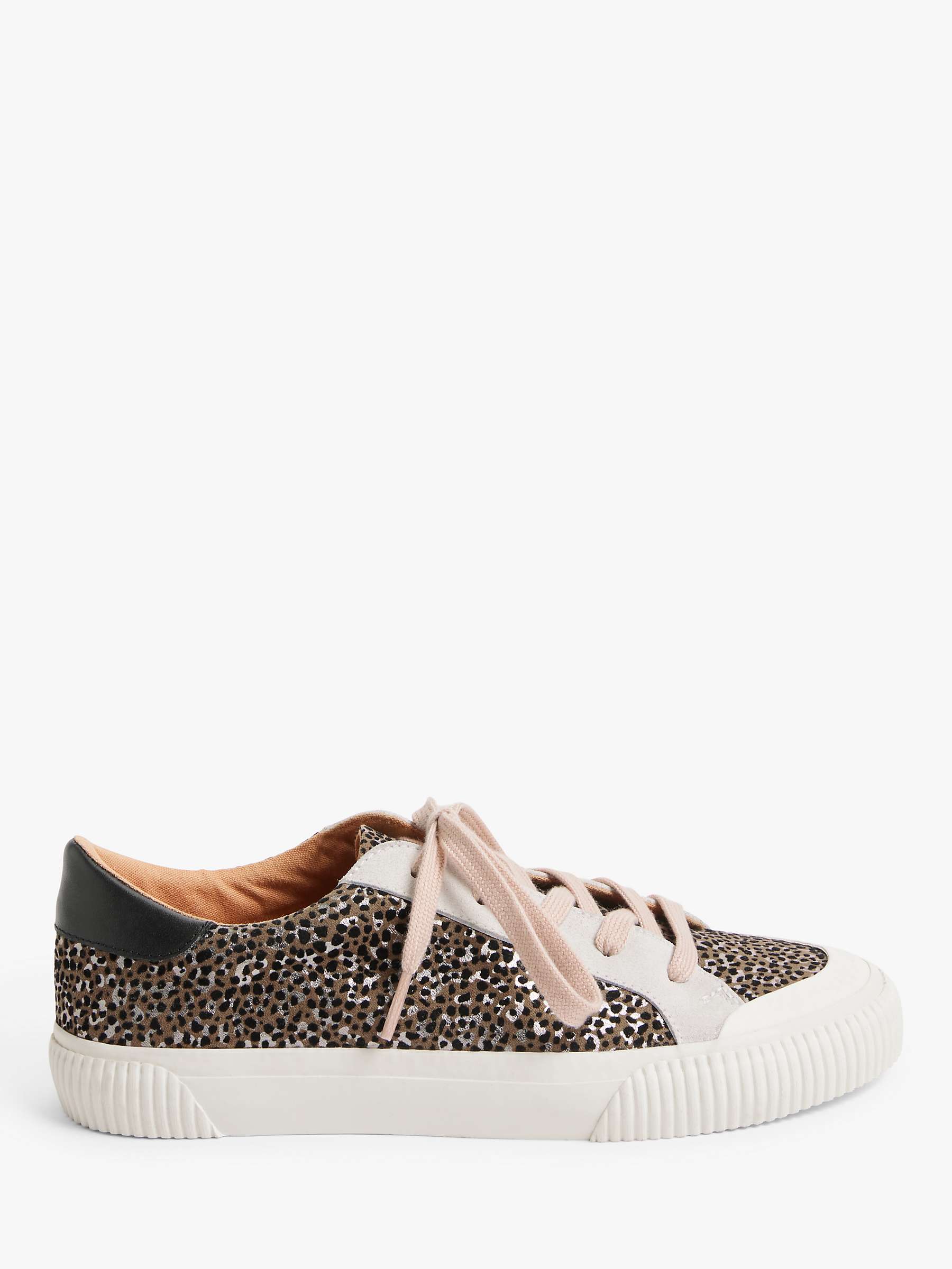 Buy AND/OR Erika Leopard Print Trainers, Black/Multi Online at johnlewis.com