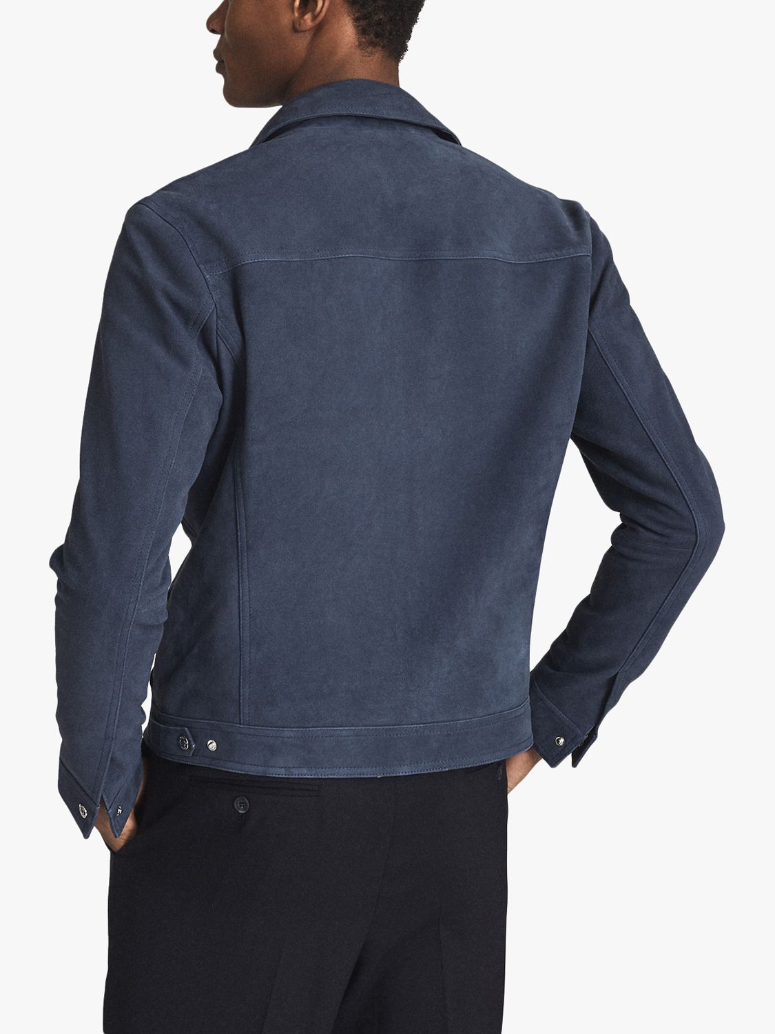 Reiss Jagger Suede Trucker Jacket