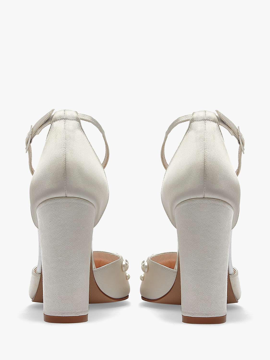 Buy Rainbow Club Maya Pearl Embellished Satin Court Shoes, Ivory Online at johnlewis.com