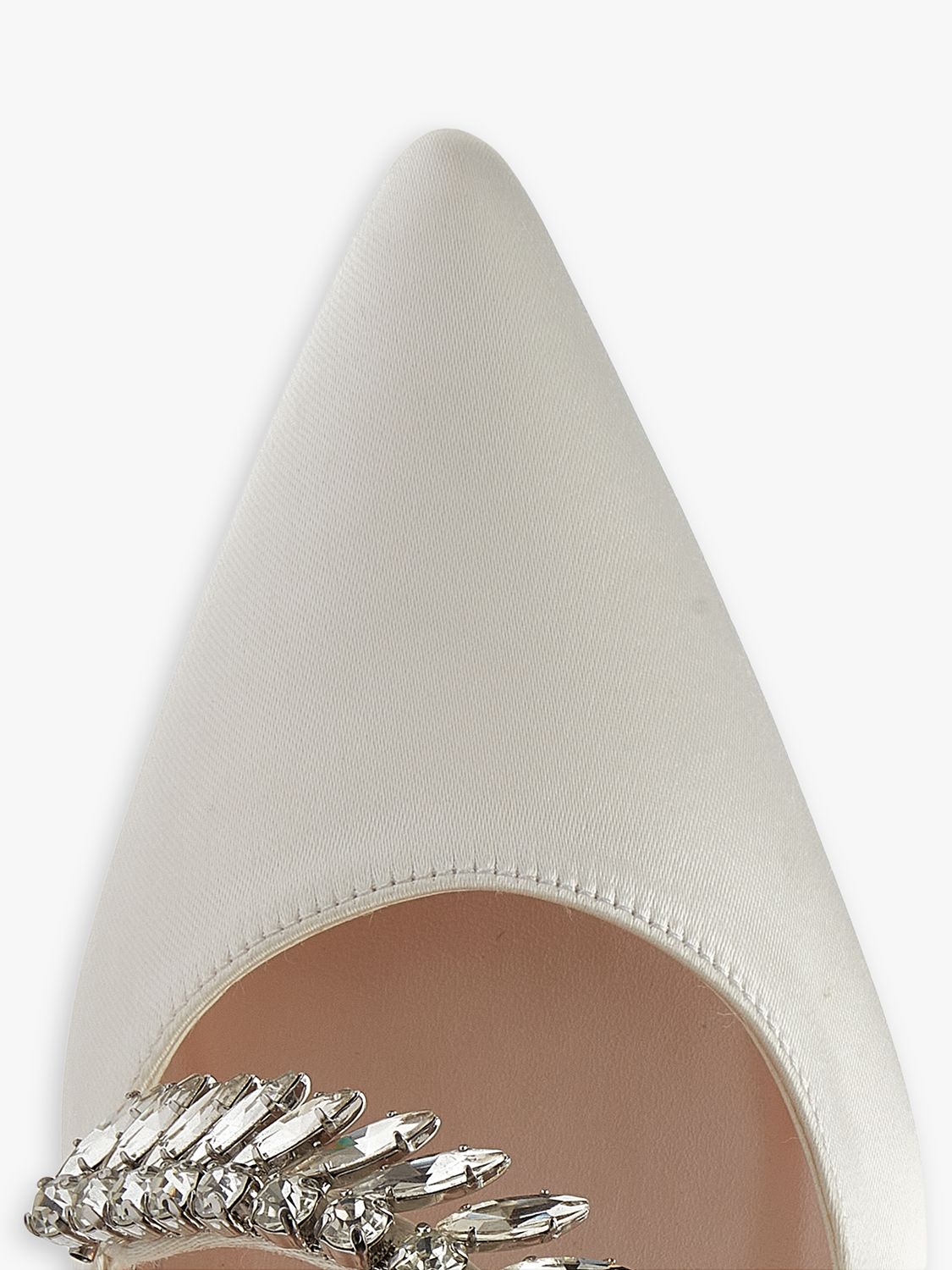 Rainbow Club Crystal Satin Court Shoes Ivory At John Lewis And Partners