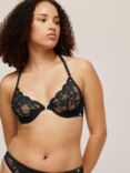 AND/OR Wren Non Padded T-Back Bra, Black, B-DD Cup Sizes, Black