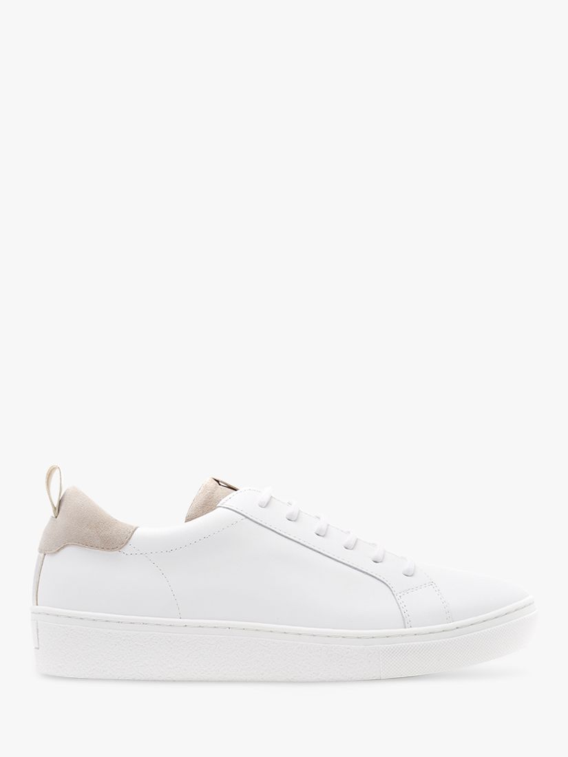Mint Velvet Allie Leather Lace Up Trainers, White at John Lewis & Partners