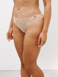 AND/OR Wren Lace Brazilian Knickers, Almond