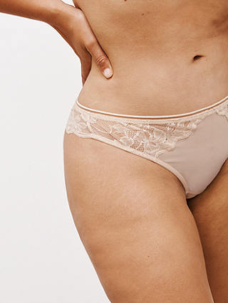 AND/OR Wren Lace Brazilian Knickers, Almond