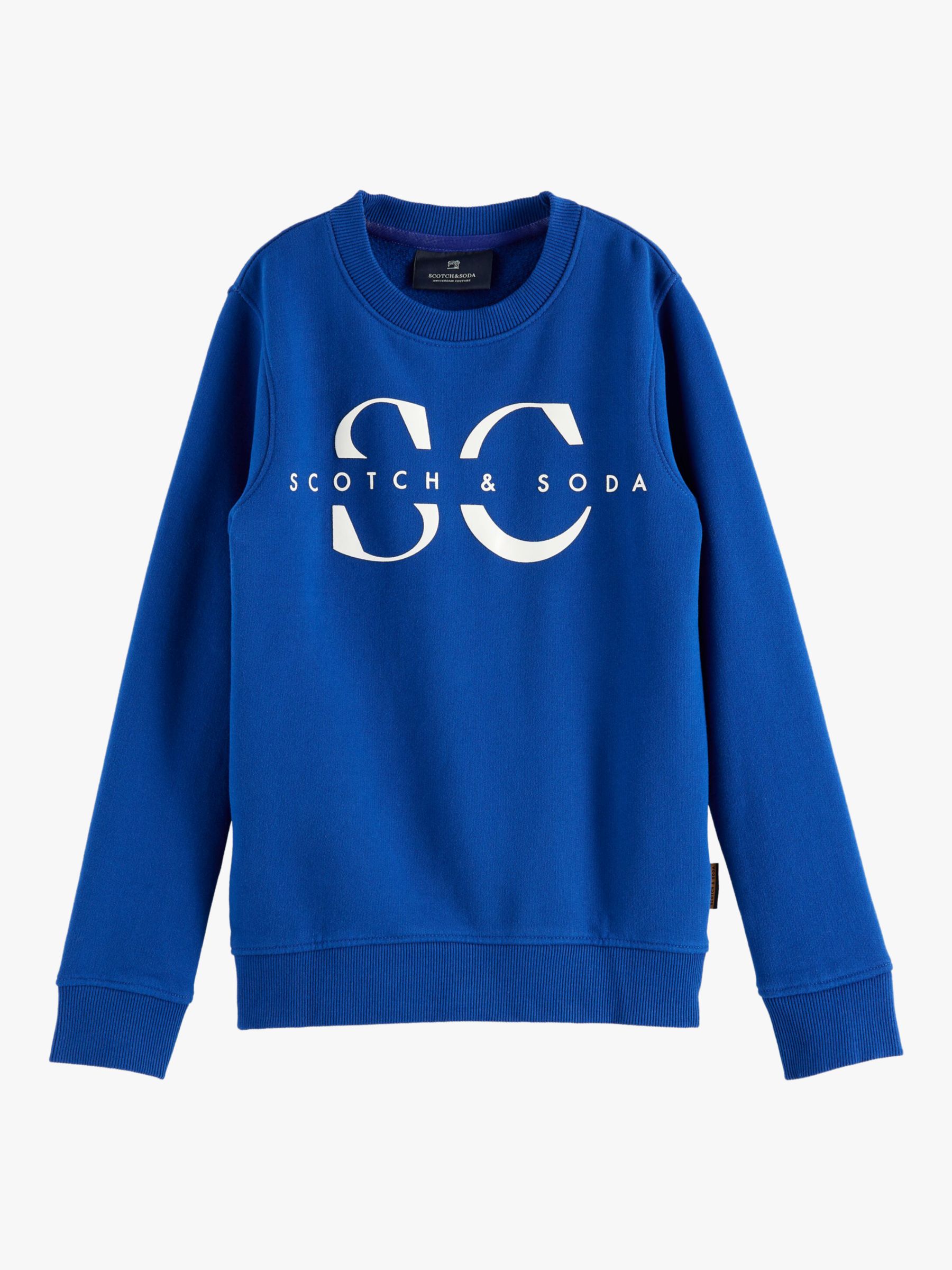 Scotch & Soda Kids' Logo Sweatshirt, Bright Blue