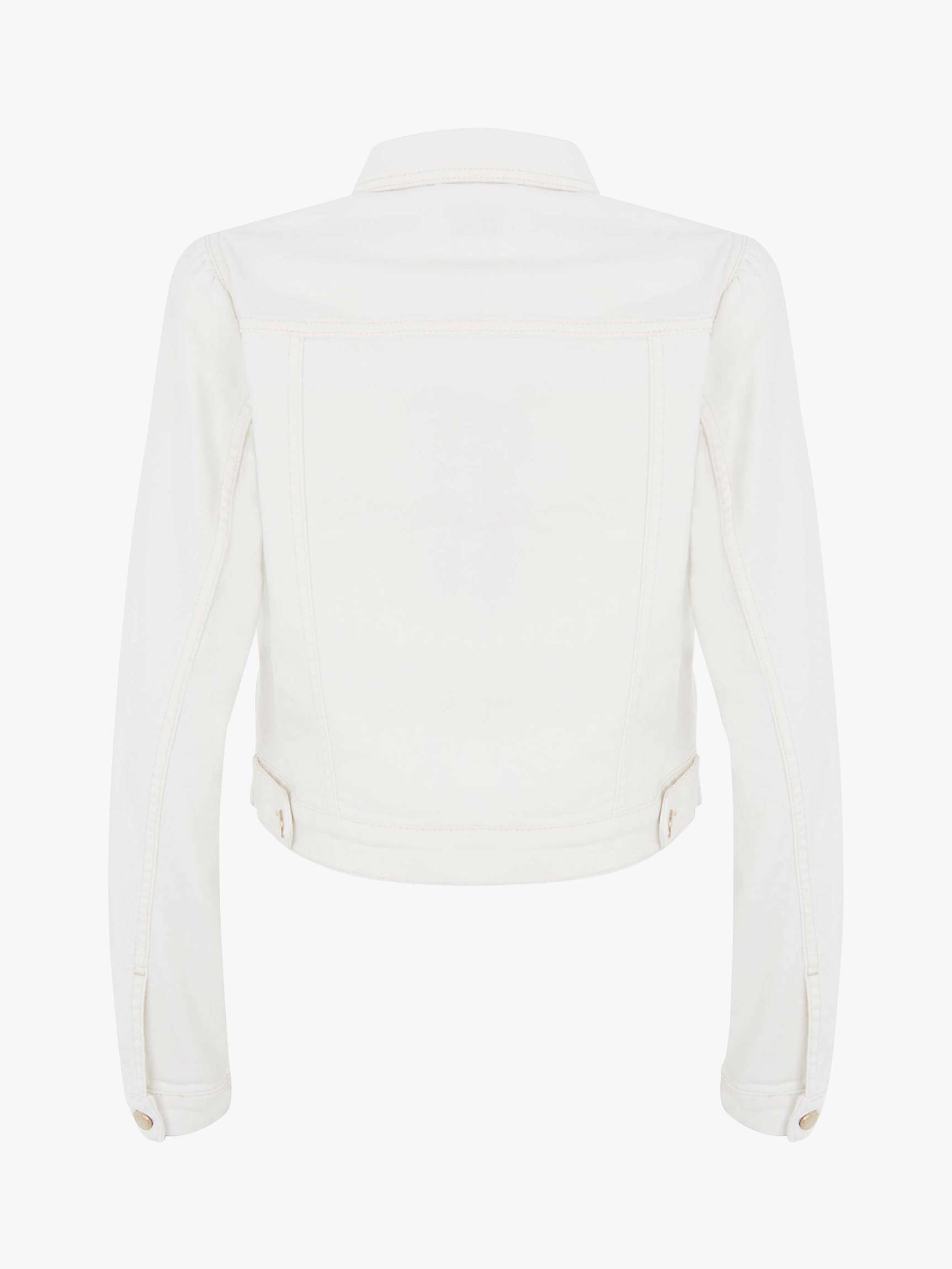 Mint Velvet Denim Jacket, White at John Lewis & Partners
