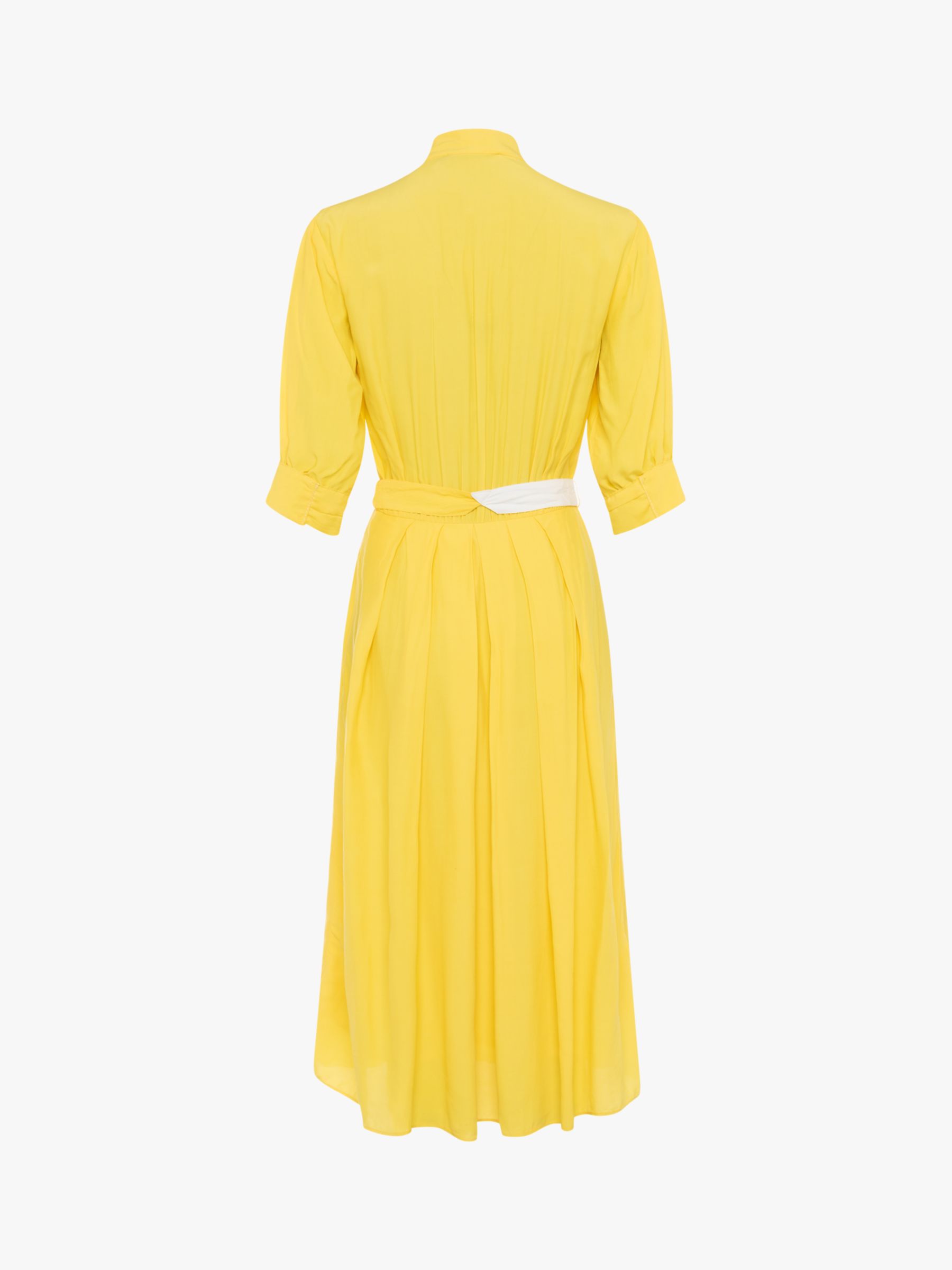 French Connection Aiden Midi Shirt Dress, Bright Daffodil/Summer White ...
