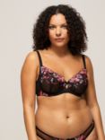 AND/OR Coralie Balcony Bra, Full Support E-G Cups, Black/Neon