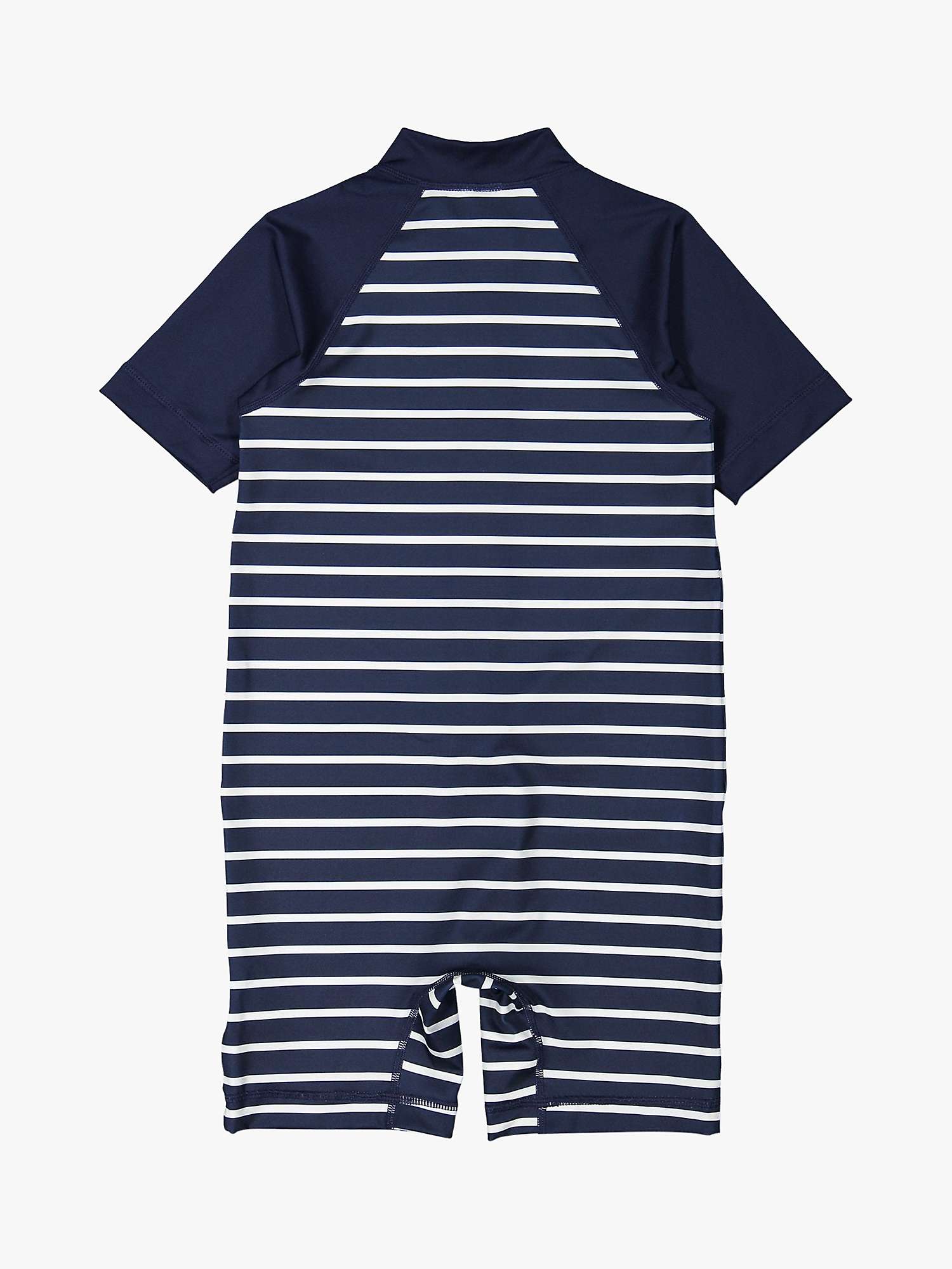 Buy Polarn O. Pyret Kids' Stripe All-In-One Swimsuit, Navy Online at johnlewis.com