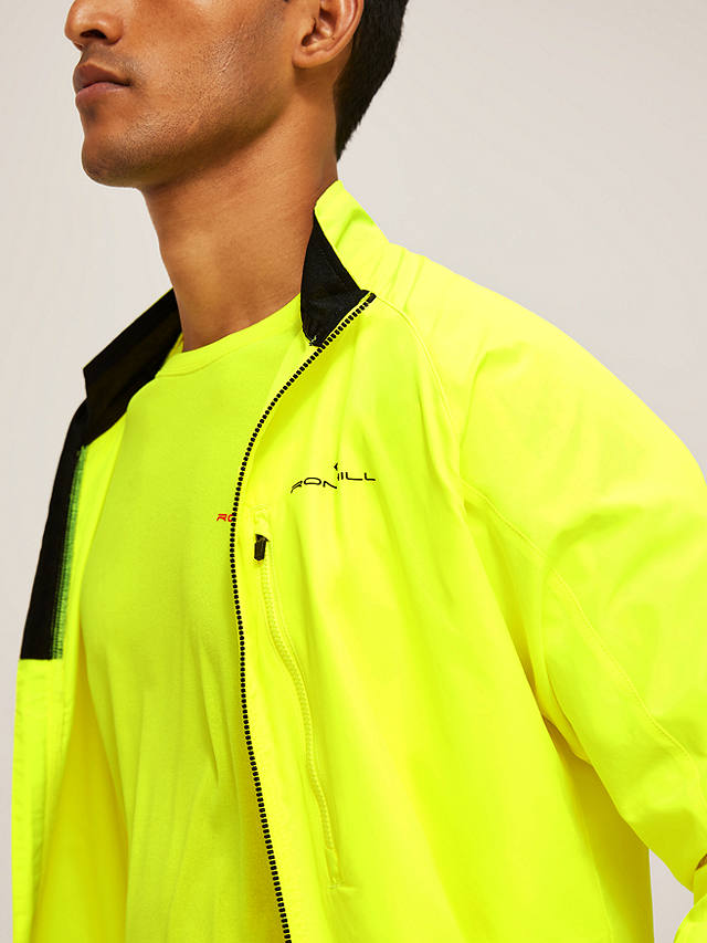 Ronhill Core Men's Water Resistant Running Jacket, Fluorescent Yellow/Black