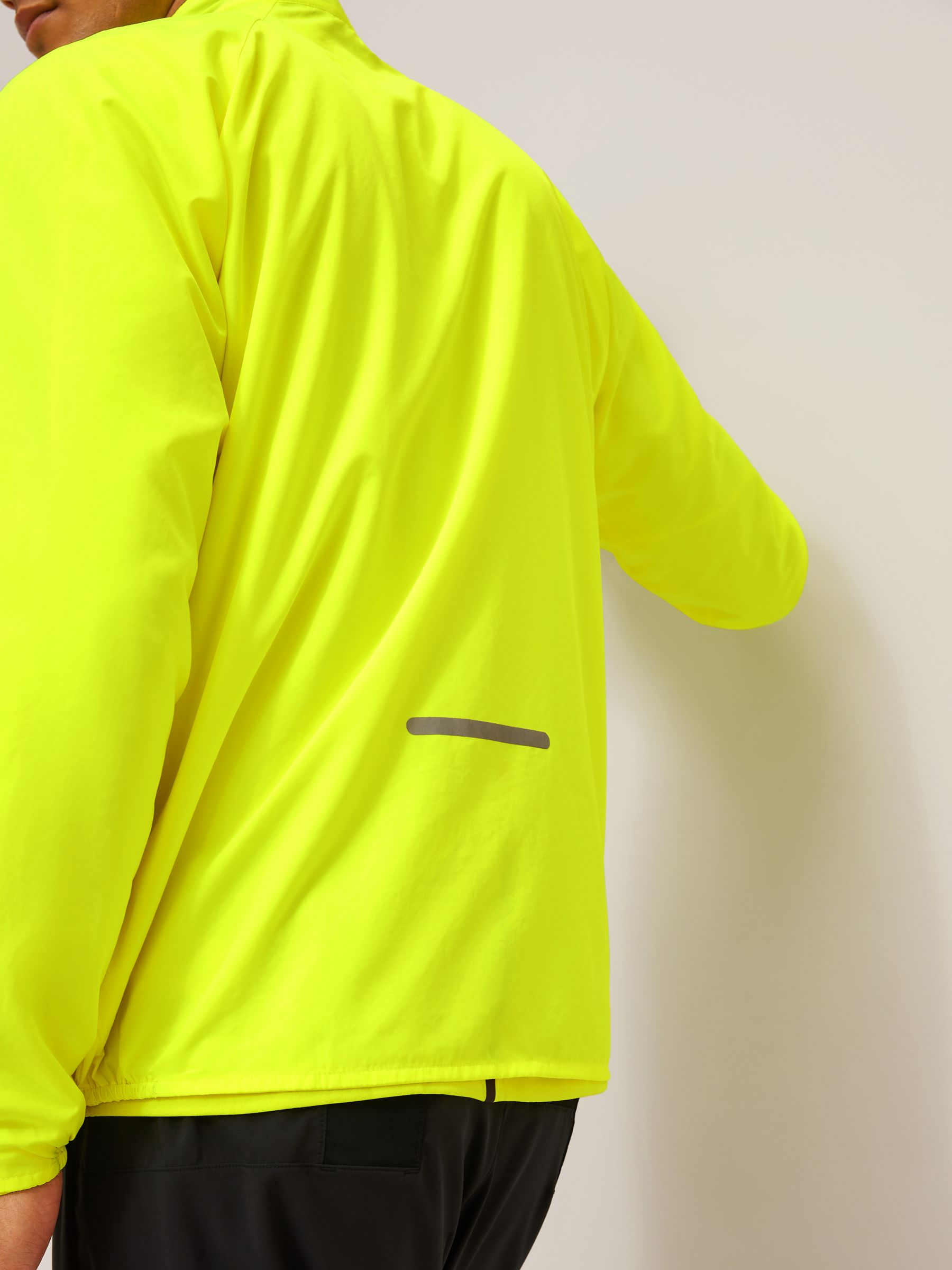 Ronhill Core Men's Water Resistant Running Jacket, Fluorescent Yellow/Black  at John Lewis & Partners